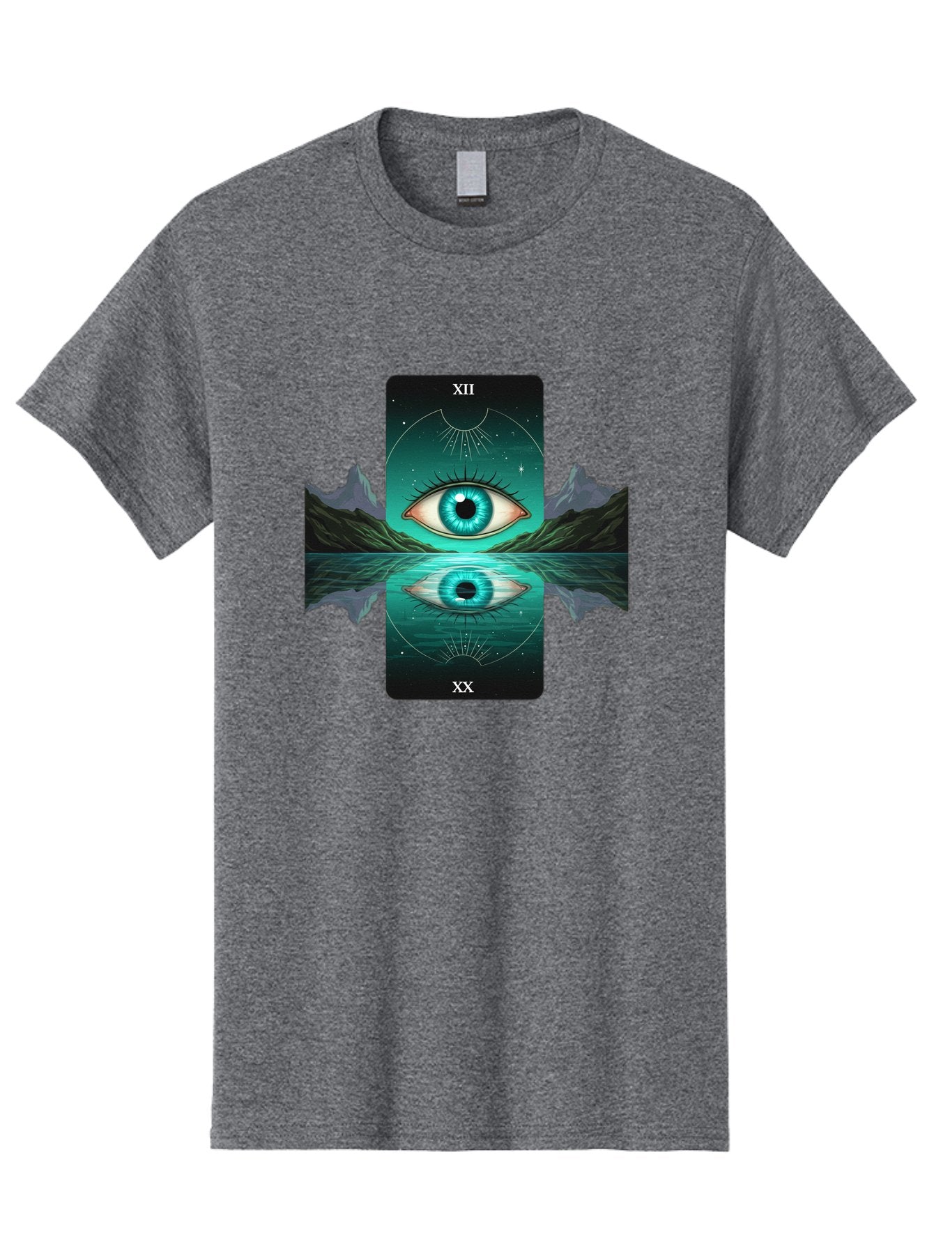 Xii-The-Moon-Tarot-Card Men'S Graphic Tee, 100% Cotton, Comfortable Casual Summer Wear, Machine Washable, Vintage Camera, Old Camera, Antique Camera, Black Camera, Classic Photography, Photography Equipment, Nostalgic Device, Film Camera, Bah407 5