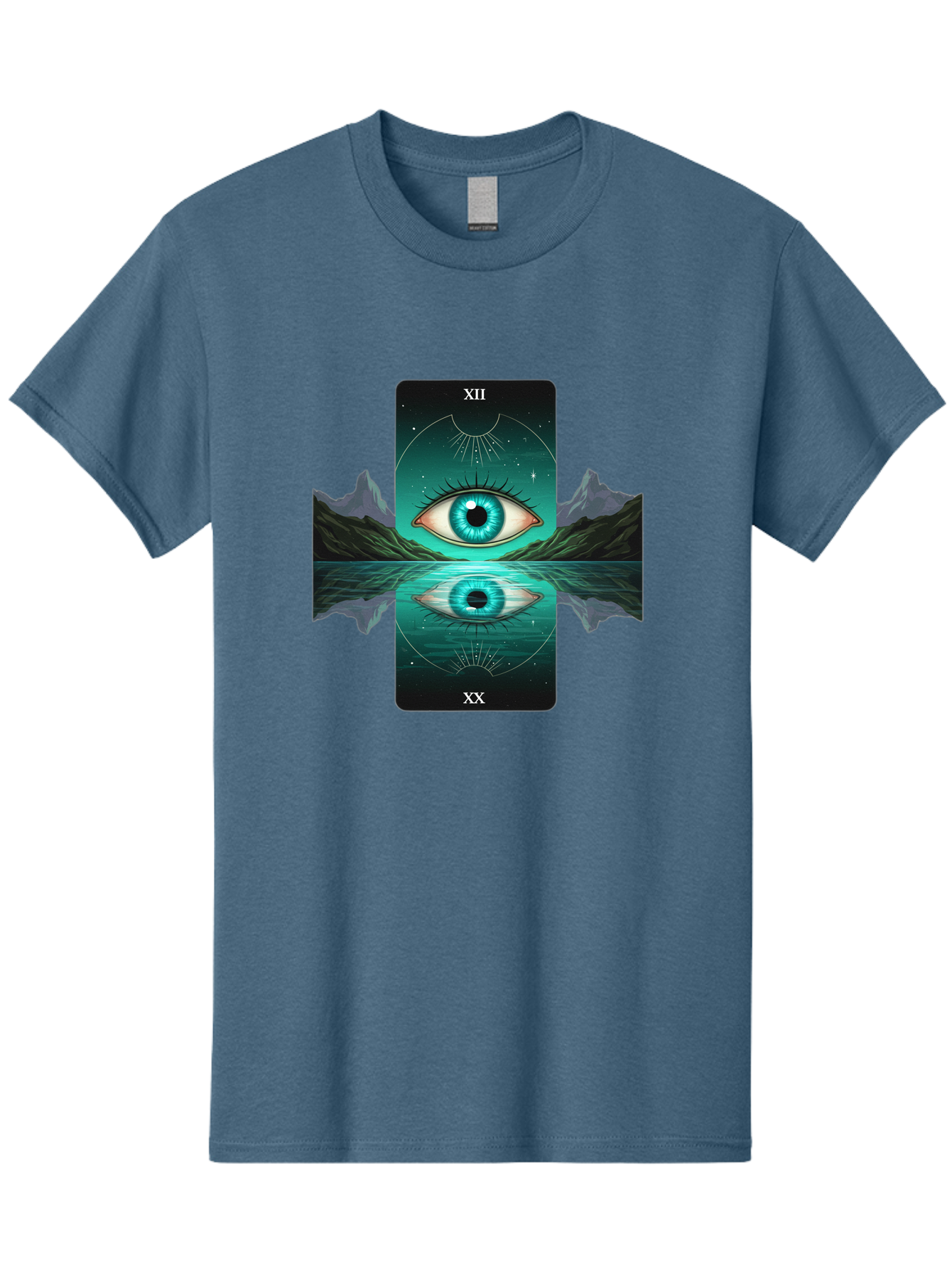 Xii-The-Moon-Tarot-Card Men'S Graphic Tee, 100% Cotton, Comfortable Casual Summer Wear, Machine Washable, Vintage Camera, Old Camera, Antique Camera, Black Camera, Classic Photography, Photography Equipment, Nostalgic Device, Film Camera, Bah407 5