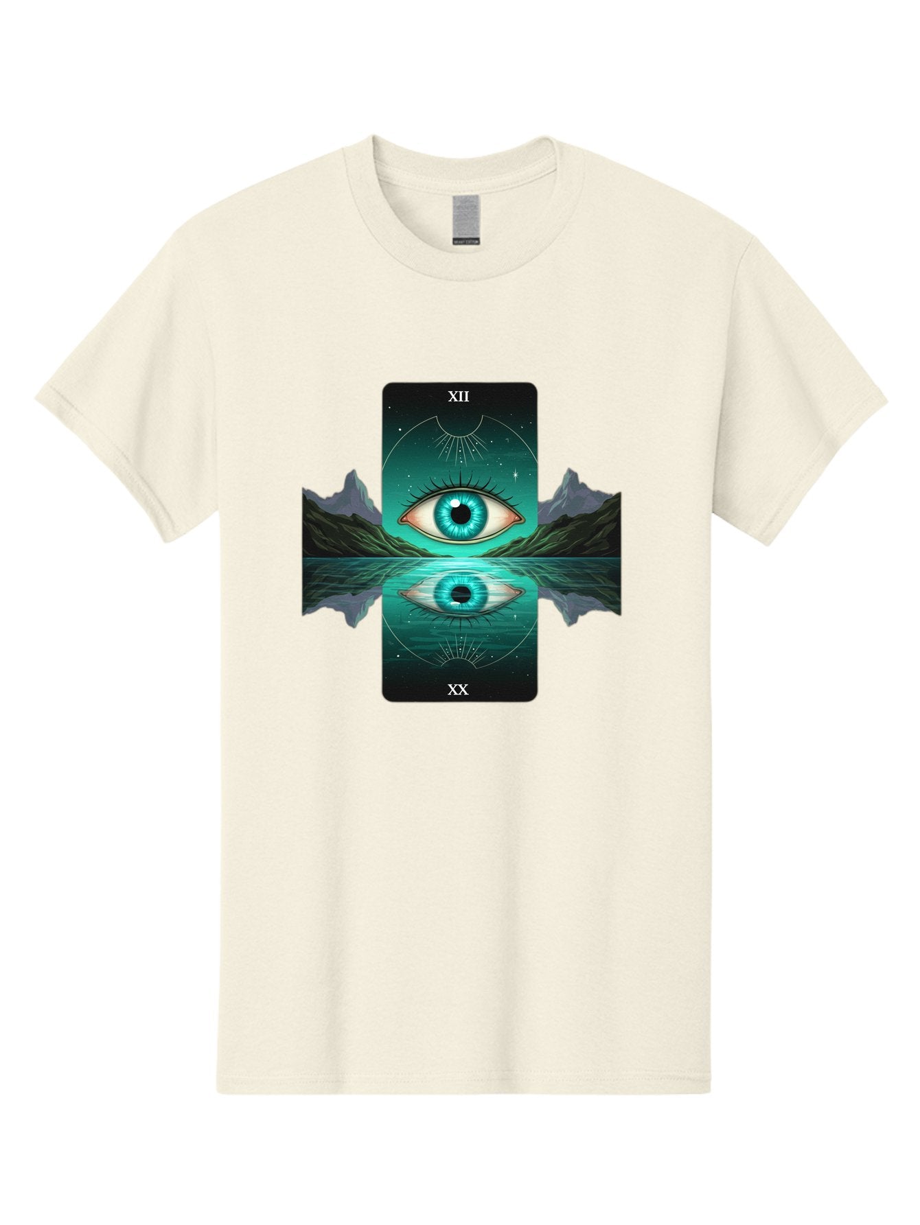 Xii-The-Moon-Tarot-Card Men'S Graphic Tee, 100% Cotton, Comfortable Casual Summer Wear, Machine Washable, Vintage Camera, Old Camera, Antique Camera, Black Camera, Classic Photography, Photography Equipment, Nostalgic Device, Film Camera, Bah407 11