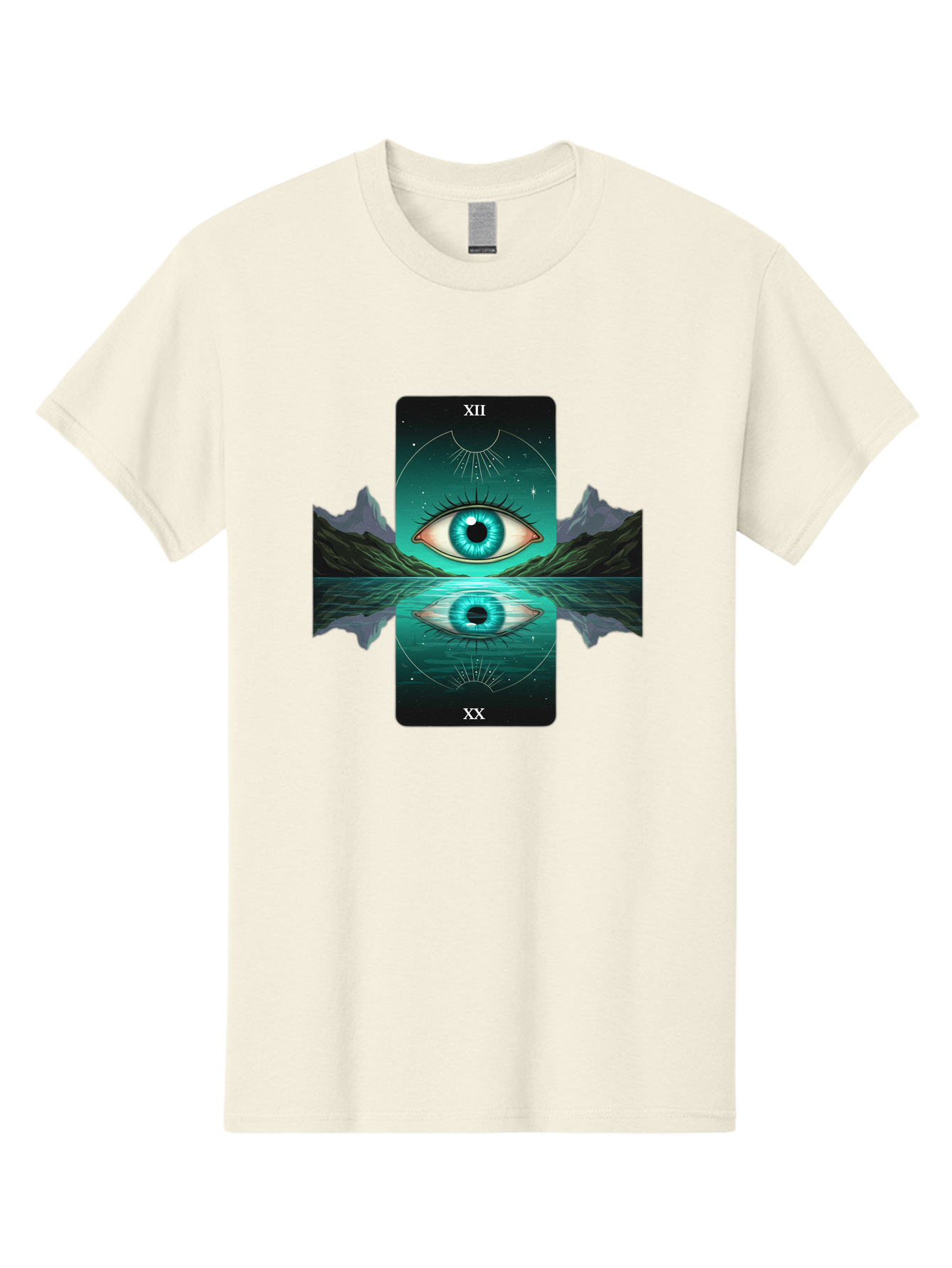 Xii-The-Moon-Tarot-Card Men'S Graphic Tee, 100% Cotton, Comfortable Casual Summer Wear, Machine Washable, Vintage Camera, Old Camera, Antique Camera, Black Camera, Classic Photography, Photography Equipment, Nostalgic Device, Film Camera, Bah407 4