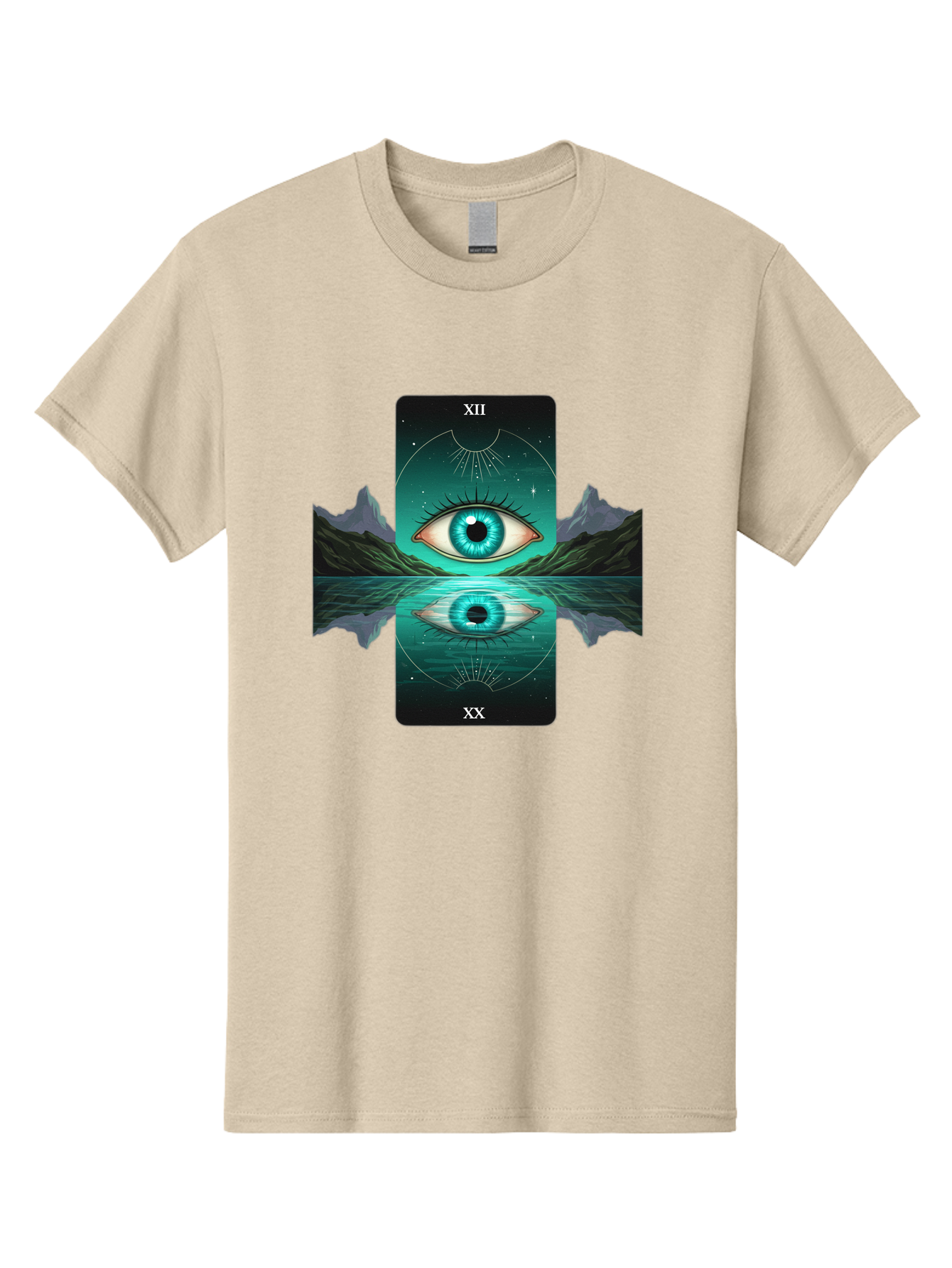 Xii-The-Moon-Tarot-Card Men'S Graphic Tee, 100% Cotton, Comfortable Casual Summer Wear, Machine Washable, Vintage Camera, Old Camera, Antique Camera, Black Camera, Classic Photography, Photography Equipment, Nostalgic Device, Film Camera, Bah407 9