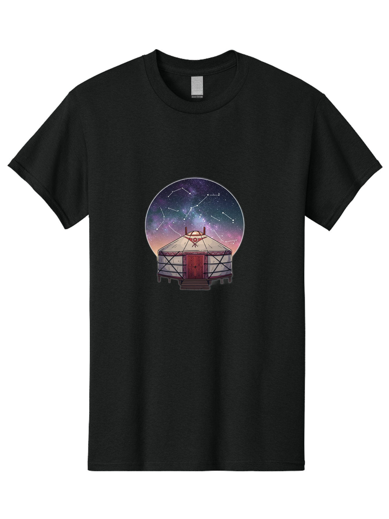 Yurt-Under-Constellations Men'S Graphic Tee, 100% Cotton, Comfortable Casual Summer Wear, Machine Washable, Vintage Camera, Old Camera, Antique Camera, Black Camera, Classic Photography, Photography Equipment, Nostalgic Device, Film Camera, Bah411 11