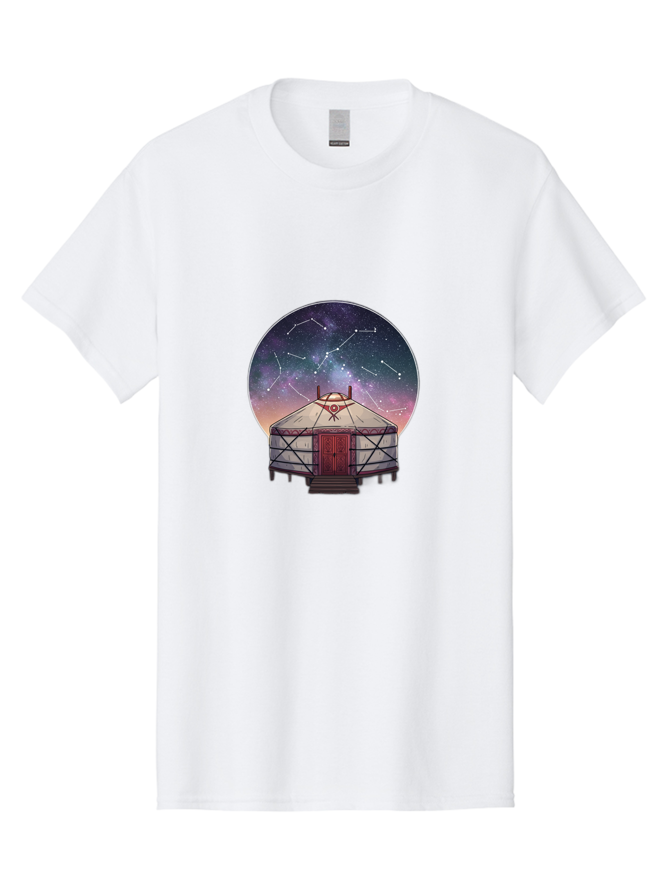 Yurt-Under-Constellations Men'S Graphic Tee, 100% Cotton, Comfortable Casual Summer Wear, Machine Washable, Vintage Camera, Old Camera, Antique Camera, Black Camera, Classic Photography, Photography Equipment, Nostalgic Device, Film Camera, Bah411 5