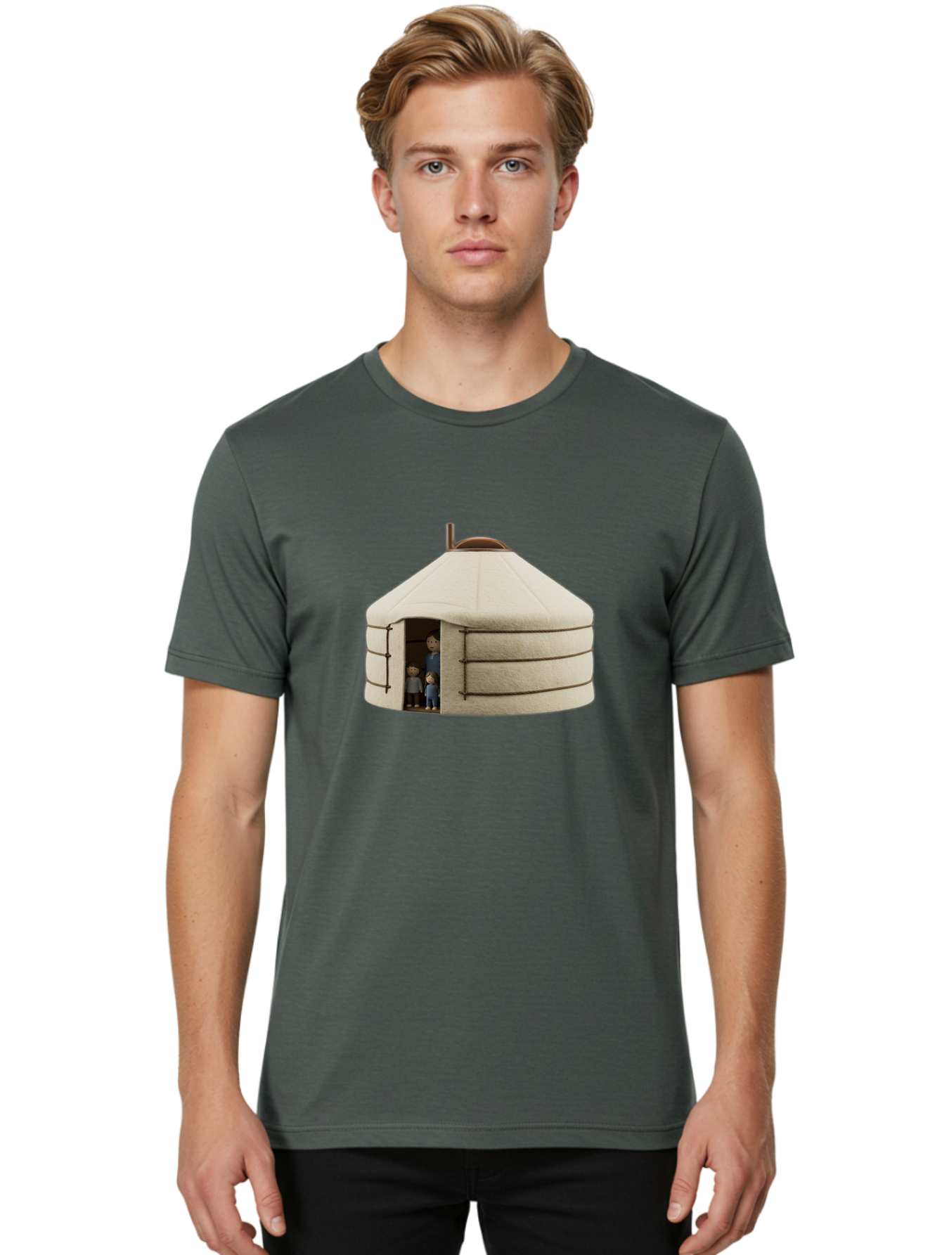Yurt-With-Family Men'S Graphic Tee, 100% Cotton, Comfortable Casual Summer Wear, Machine Washable, Vintage Camera, Old Camera, Antique Camera, Black Camera, Classic Photography, Photography Equipment, Nostalgic Device, Film Camera, Camera Art Bah412 28