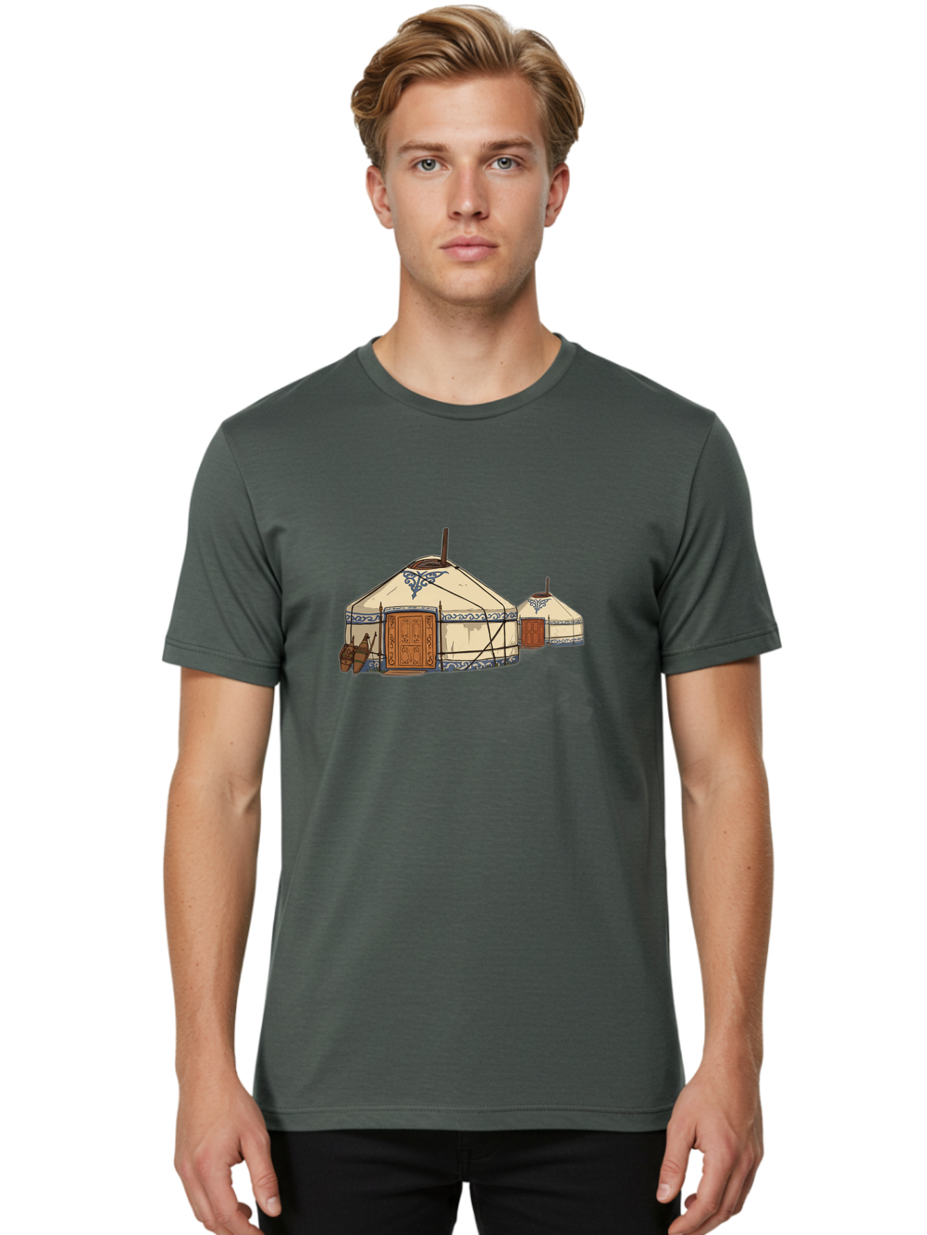 Yurts-1 Men'S Graphic Tee, 100% Cotton, Comfortable Casual Summer Wear, Machine Washable, Vintage Camera, Old Camera, Antique Camera, Black Camera, Classic Photography, Photography Equipment, Nostalgic Device, Film Camera, Camera Art Bah414 25