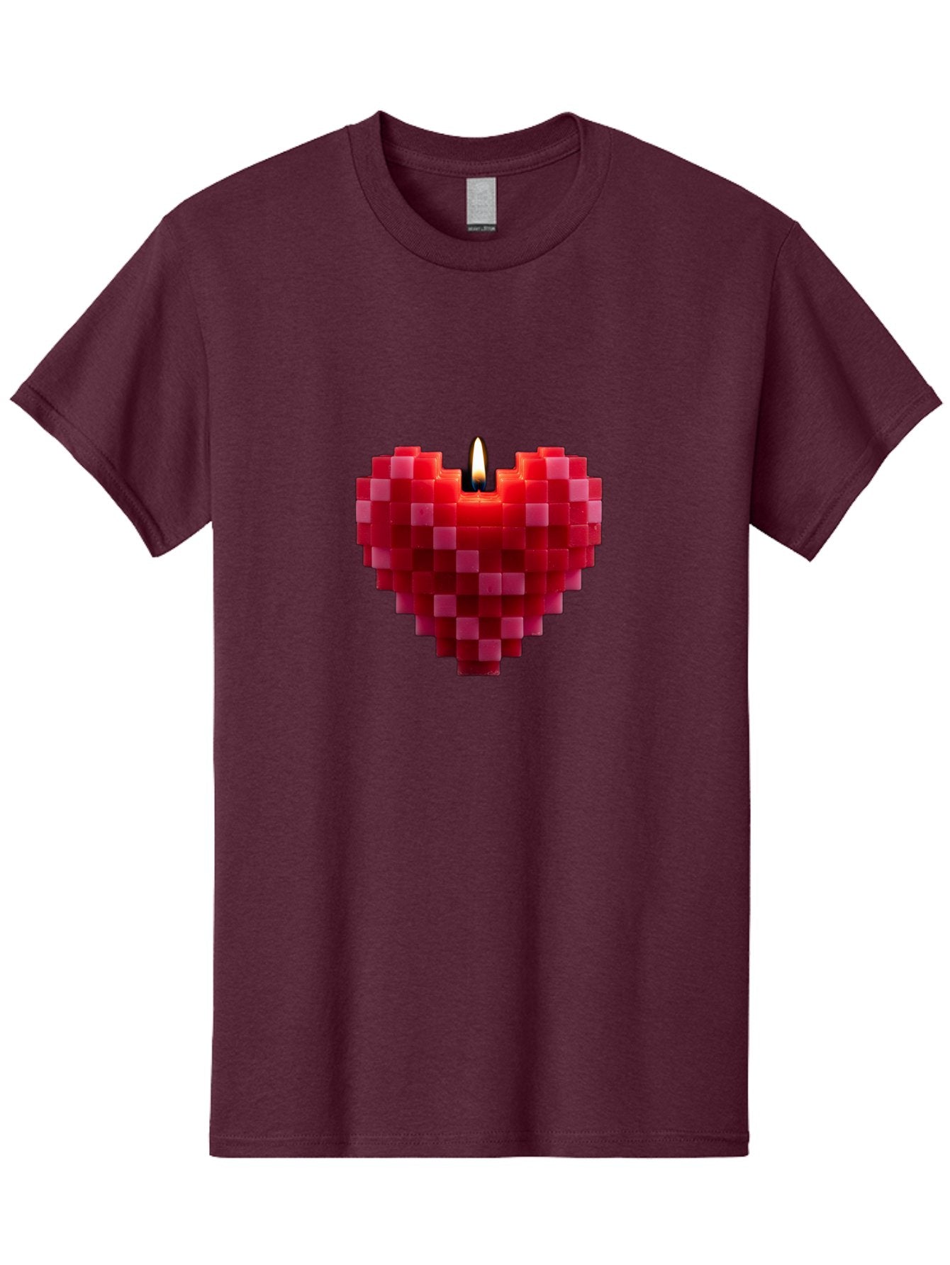 3D-Red-Heart-Candle Men'S Graphic Tee, 100% Cotton, Comfortable Casual Summer Wear, Machine Washable, Vintage Camera, Old Camera, Antique Camera, Black Camera, Classic Photography, Photography Equipment, Nostalgic Device, Film Camera, Bah419 9