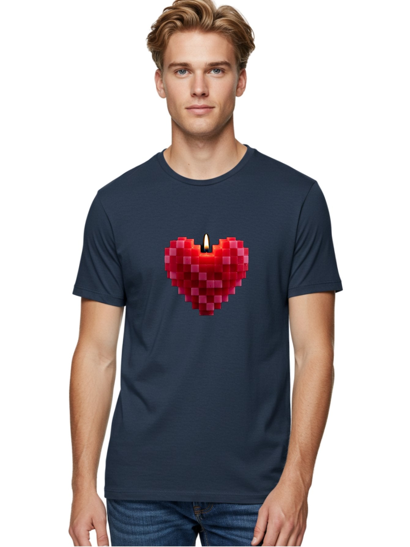 3D-Red-Heart-Candle Men'S Graphic Tee, 100% Cotton, Comfortable Casual Summer Wear, Machine Washable, Vintage Camera, Old Camera, Antique Camera, Black Camera, Classic Photography, Photography Equipment, Nostalgic Device, Film Camera, Bah419 28