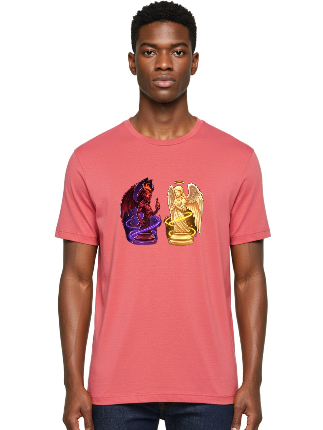 Angel-And-Demon Men'S Graphic Tee, 100% Cotton, Comfortable Casual Summer Wear, Machine Washable, Vintage Camera, Old Camera, Antique Camera, Black Camera, Classic Photography, Photography Equipment, Nostalgic Device, Film Camera, Camera Art Bah423 26