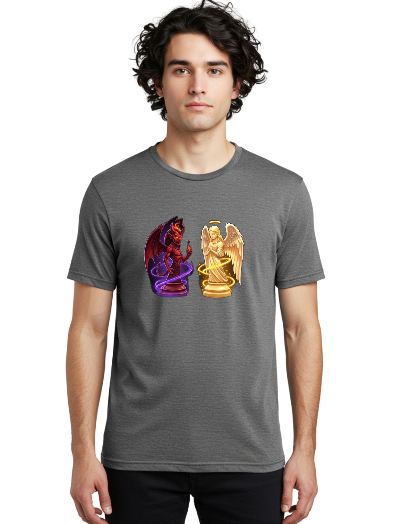 Angel-And-Demon Men'S Graphic Tee, 100% Cotton, Comfortable Casual Summer Wear, Machine Washable, Vintage Camera, Old Camera, Antique Camera, Black Camera, Classic Photography, Photography Equipment, Nostalgic Device, Film Camera, Camera Art Bah423 27