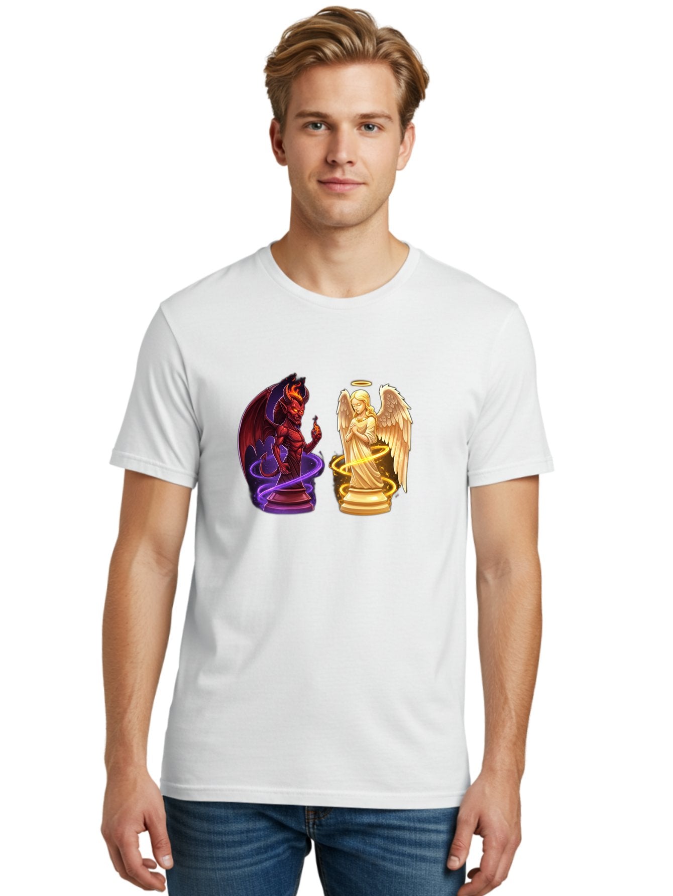 Angel-And-Demon Men'S Graphic Tee, 100% Cotton, Comfortable Casual Summer Wear, Machine Washable, Vintage Camera, Old Camera, Antique Camera, Black Camera, Classic Photography, Photography Equipment, Nostalgic Device, Film Camera, Camera Art Bah423 29