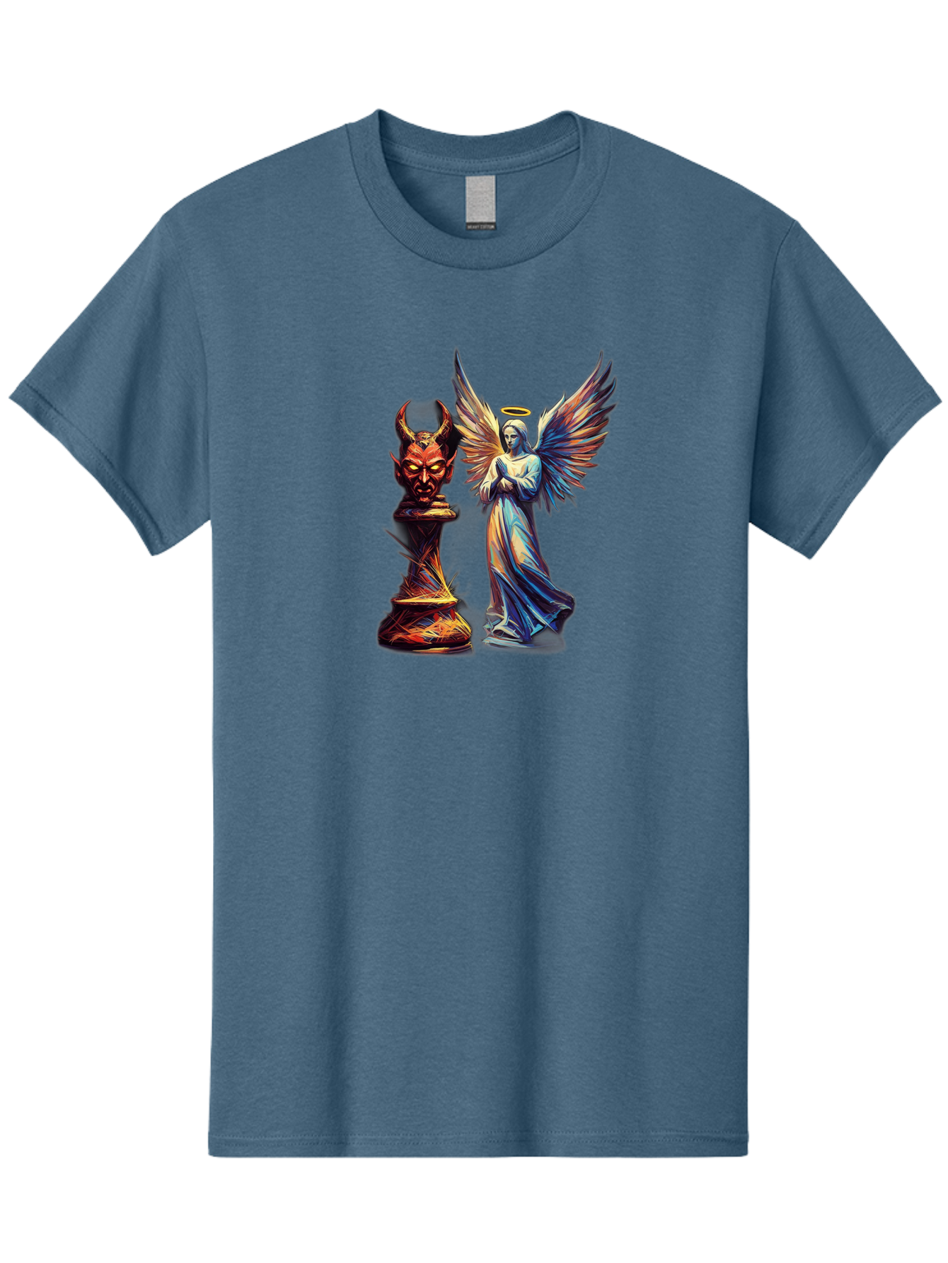 Angel-And-Devil-Chess-Pieces Men'S Graphic Tee, 100% Cotton, Comfortable Casual Summer Wear, Machine Washable, Vintage Camera, Old Camera, Antique Camera, Black Camera, Classic Photography, Photography Equipment, Nostalgic Device, Film Camera, Bah424 8