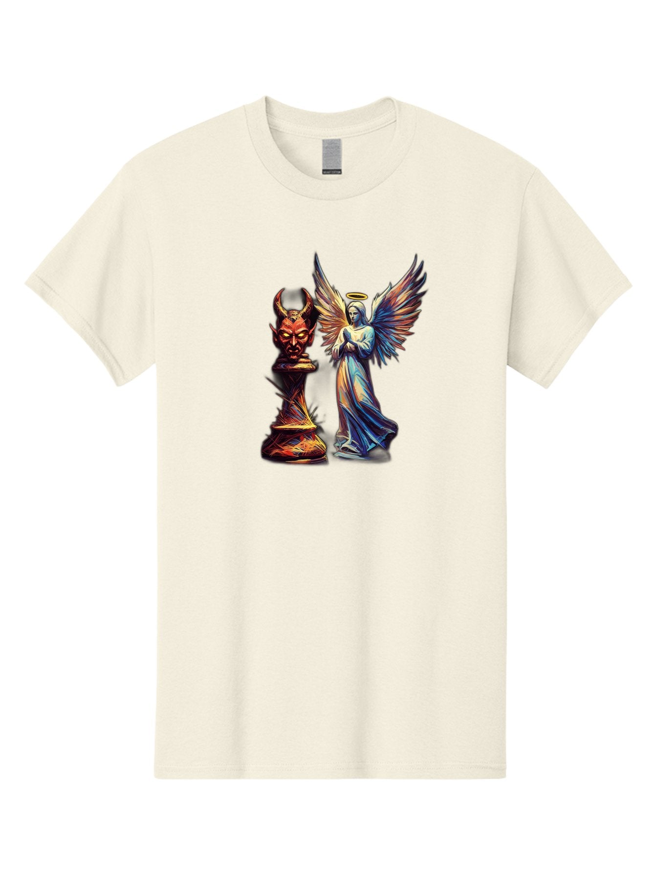 Angel-And-Devil-Chess-Pieces Men'S Graphic Tee, 100% Cotton, Comfortable Casual Summer Wear, Machine Washable, Vintage Camera, Old Camera, Antique Camera, Black Camera, Classic Photography, Photography Equipment, Nostalgic Device, Film Camera, Bah424 4