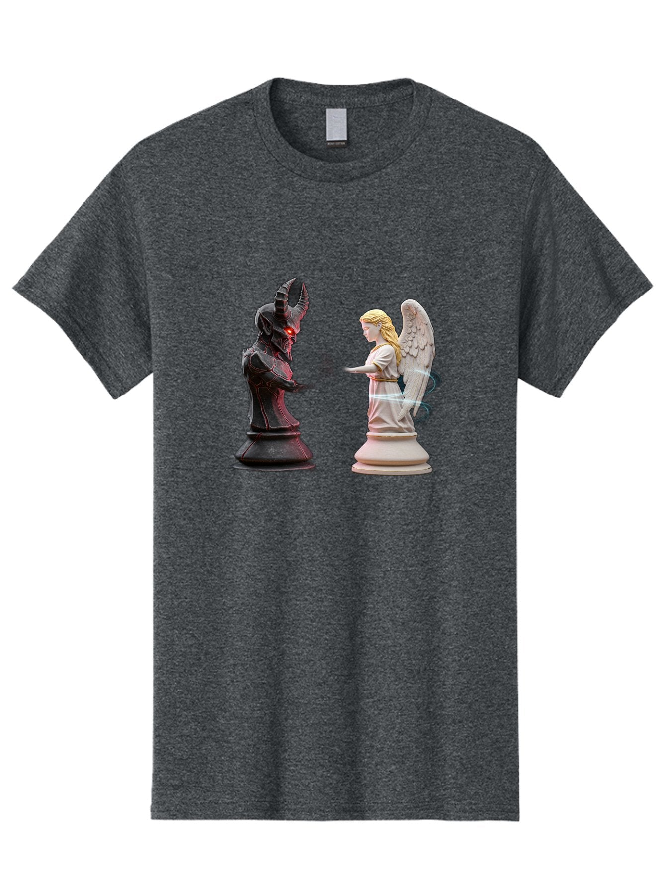 Angel-Vs-Demon-Chess Men'S Graphic Tee, 100% Cotton, Comfortable Casual Summer Wear, Machine Washable, Vintage Camera, Old Camera, Antique Camera, Black Camera, Classic Photography, Photography Equipment, Nostalgic Device, Film Camera, Bah425 13