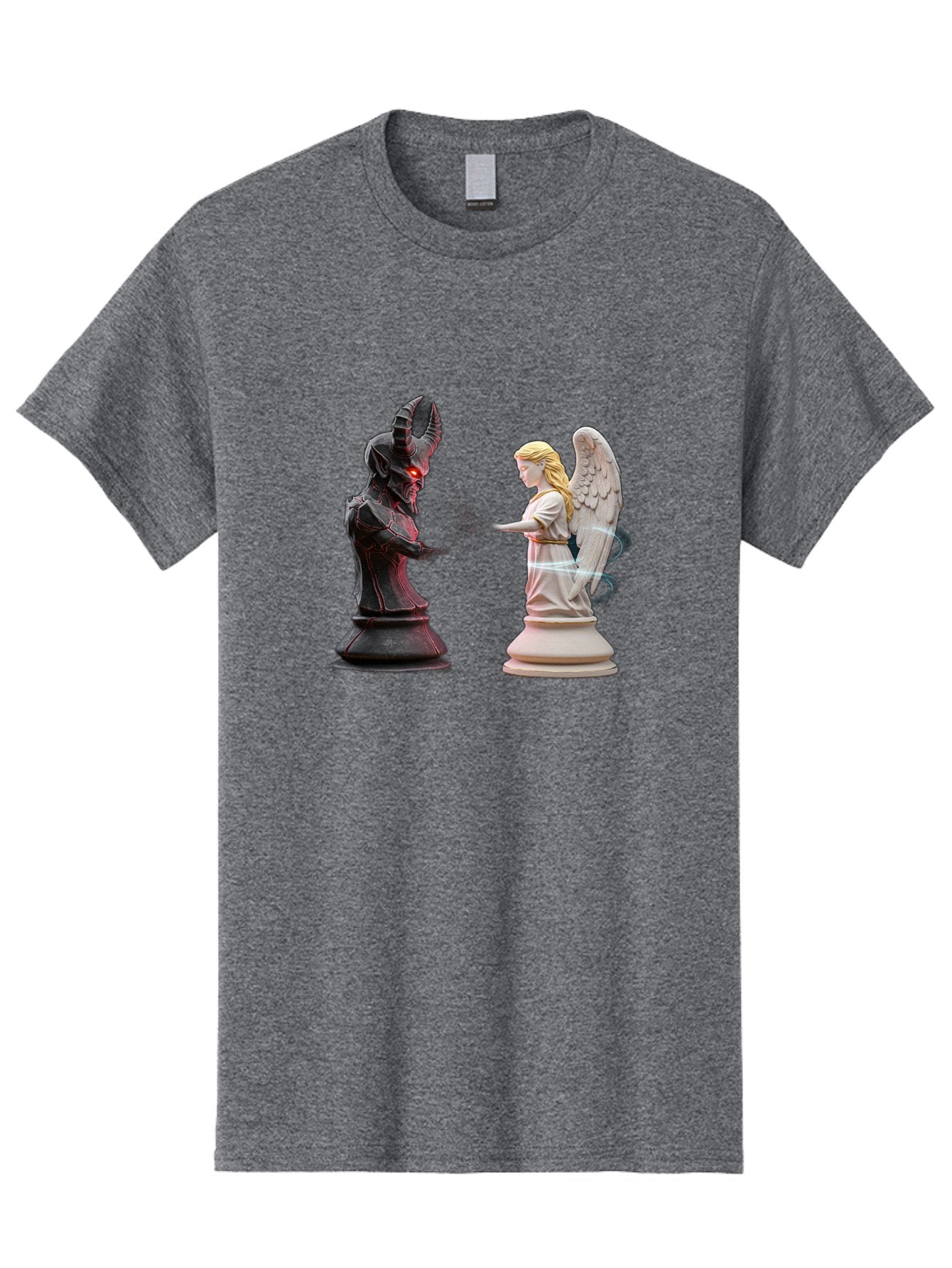 Angel-Vs-Demon-Chess Men'S Graphic Tee, 100% Cotton, Comfortable Casual Summer Wear, Machine Washable, Vintage Camera, Old Camera, Antique Camera, Black Camera, Classic Photography, Photography Equipment, Nostalgic Device, Film Camera, Bah425 4