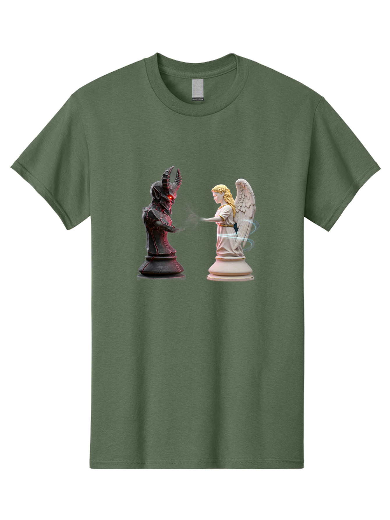 Angel-Vs-Demon-Chess Men'S Graphic Tee, 100% Cotton, Comfortable Casual Summer Wear, Machine Washable, Vintage Camera, Old Camera, Antique Camera, Black Camera, Classic Photography, Photography Equipment, Nostalgic Device, Film Camera, Bah425 14