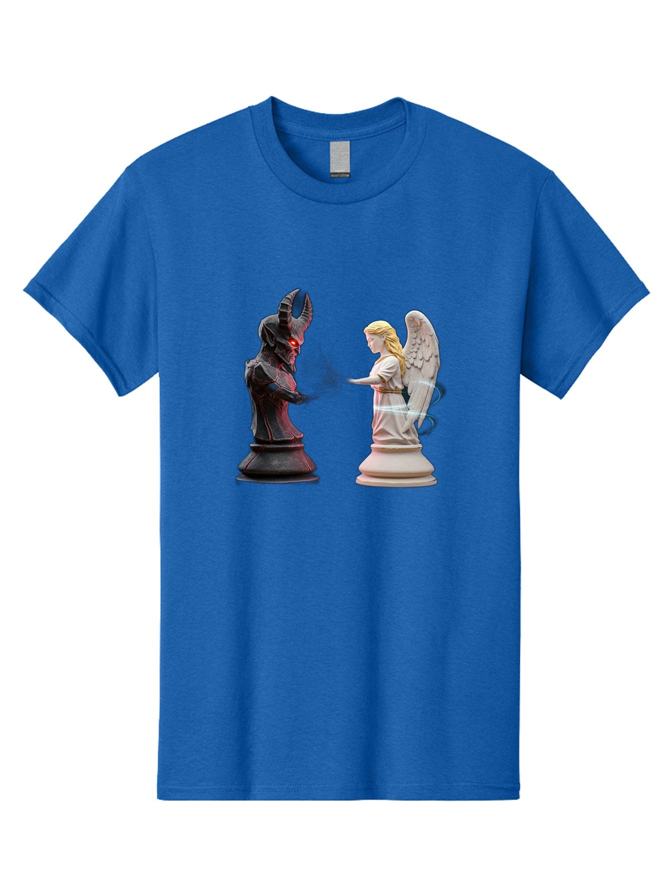 Angel-Vs-Demon-Chess Men'S Graphic Tee, 100% Cotton, Comfortable Casual Summer Wear, Machine Washable, Vintage Camera, Old Camera, Antique Camera, Black Camera, Classic Photography, Photography Equipment, Nostalgic Device, Film Camera, Bah425 7