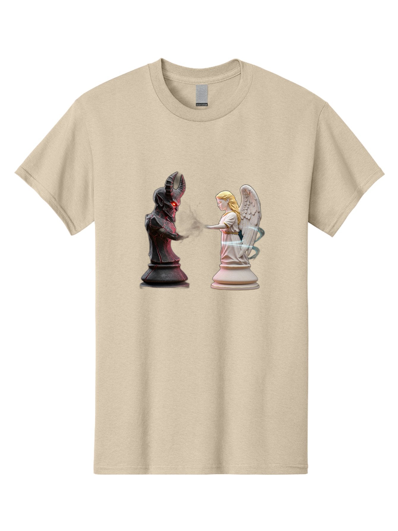 Angel-Vs-Demon-Chess Men'S Graphic Tee, 100% Cotton, Comfortable Casual Summer Wear, Machine Washable, Vintage Camera, Old Camera, Antique Camera, Black Camera, Classic Photography, Photography Equipment, Nostalgic Device, Film Camera, Bah425 11