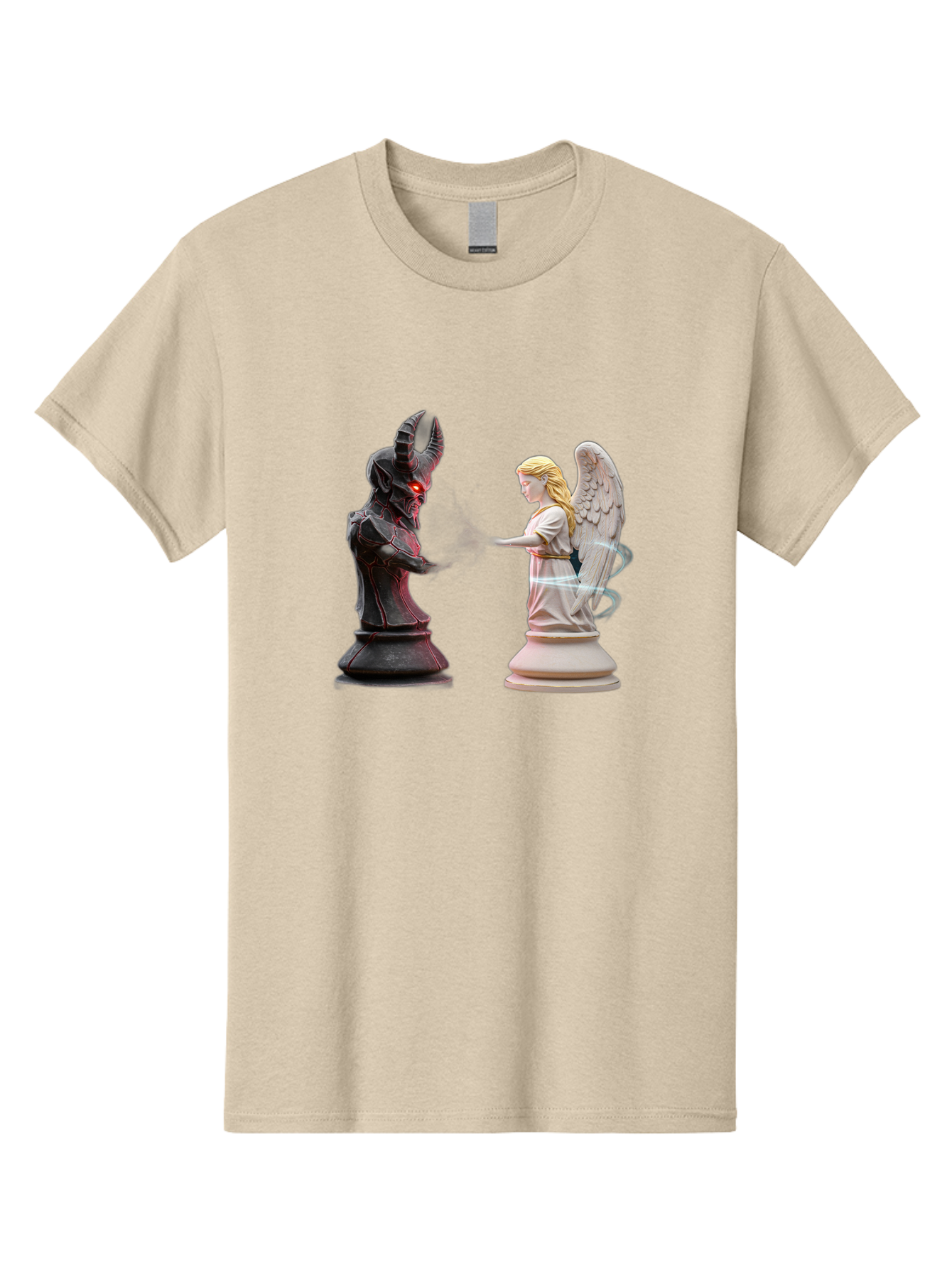 Angel-Vs-Demon-Chess Men'S Graphic Tee, 100% Cotton, Comfortable Casual Summer Wear, Machine Washable, Vintage Camera, Old Camera, Antique Camera, Black Camera, Classic Photography, Photography Equipment, Nostalgic Device, Film Camera, Bah425 4