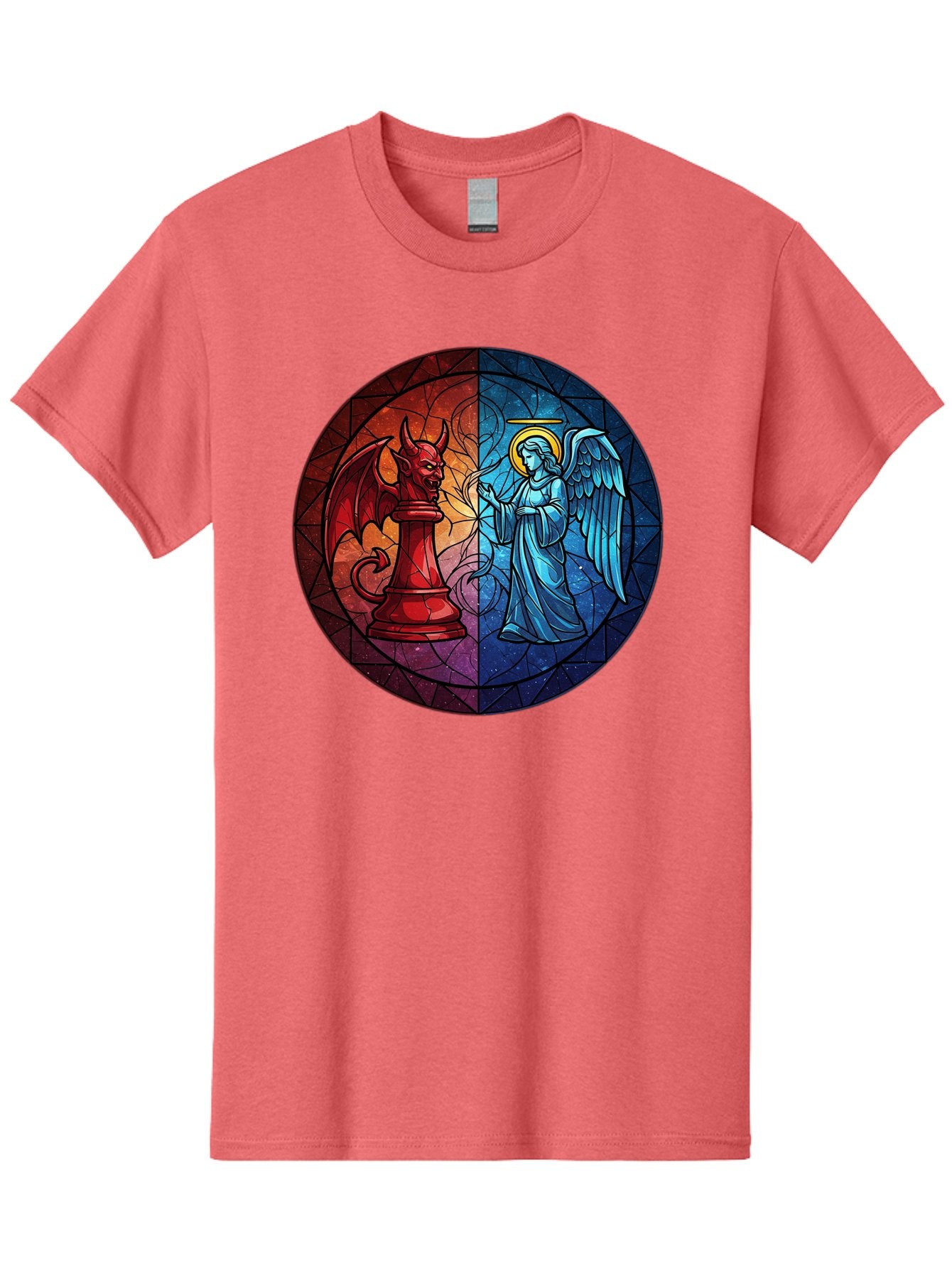 Angel-Vs-Devil-Chess-Piece Men'S Graphic Tee, 100% Cotton, Comfortable Casual Summer Wear, Machine Washable, Vintage Camera, Old Camera, Antique Camera, Black Camera, Classic Photography, Photography Equipment, Nostalgic Device, Film Camera, Bah428 11