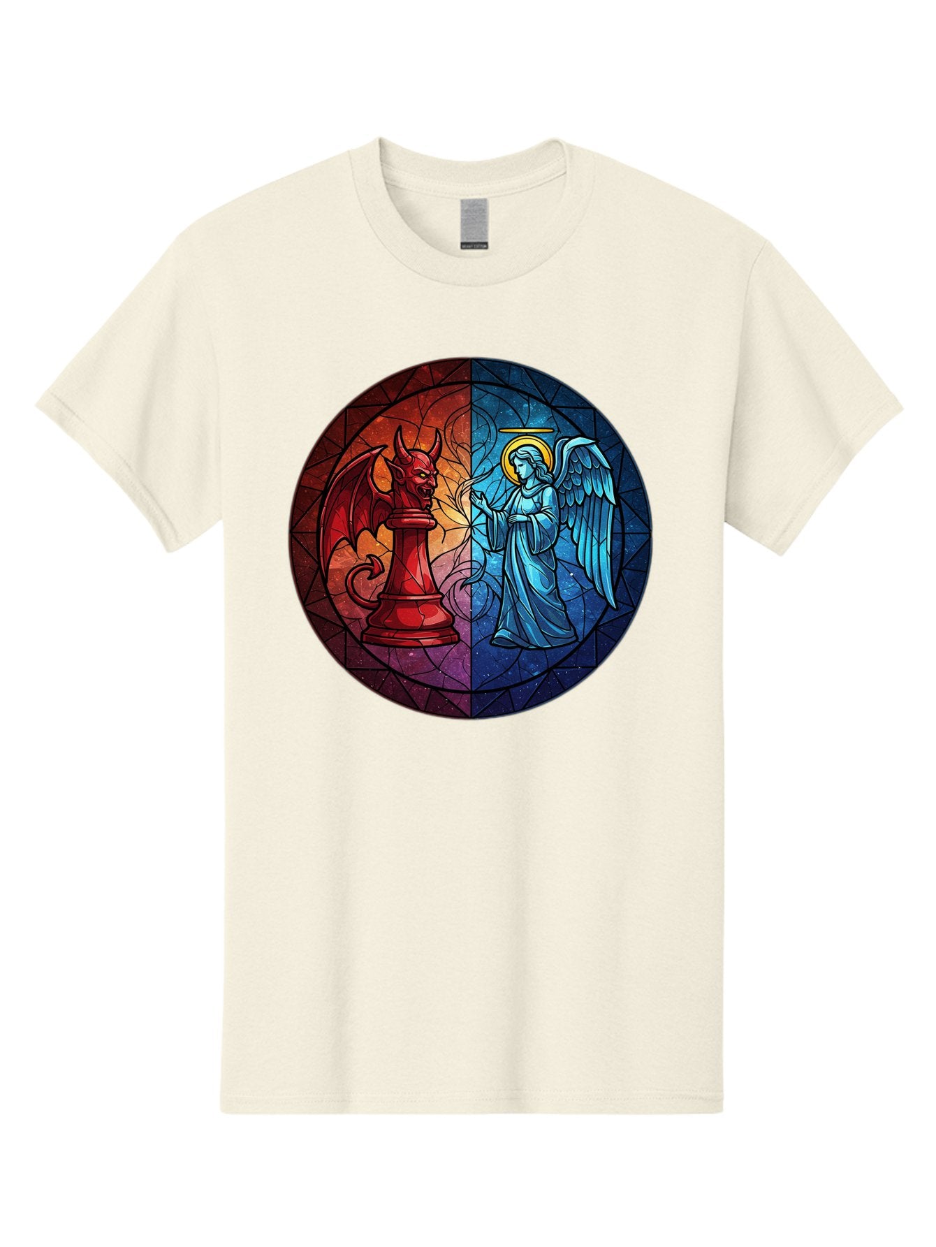 Angel-Vs-Devil-Chess-Piece Men'S Graphic Tee, 100% Cotton, Comfortable Casual Summer Wear, Machine Washable, Vintage Camera, Old Camera, Antique Camera, Black Camera, Classic Photography, Photography Equipment, Nostalgic Device, Film Camera, Bah428 6