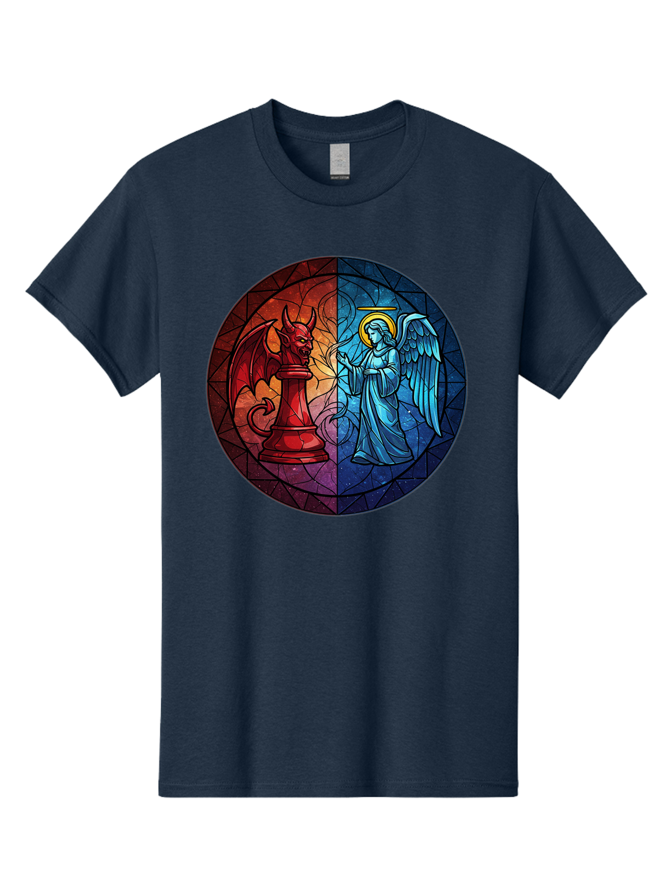 Angel-Vs-Devil-Chess-Piece Men'S Graphic Tee, 100% Cotton, Comfortable Casual Summer Wear, Machine Washable, Vintage Camera, Old Camera, Antique Camera, Black Camera, Classic Photography, Photography Equipment, Nostalgic Device, Film Camera, Bah428 12