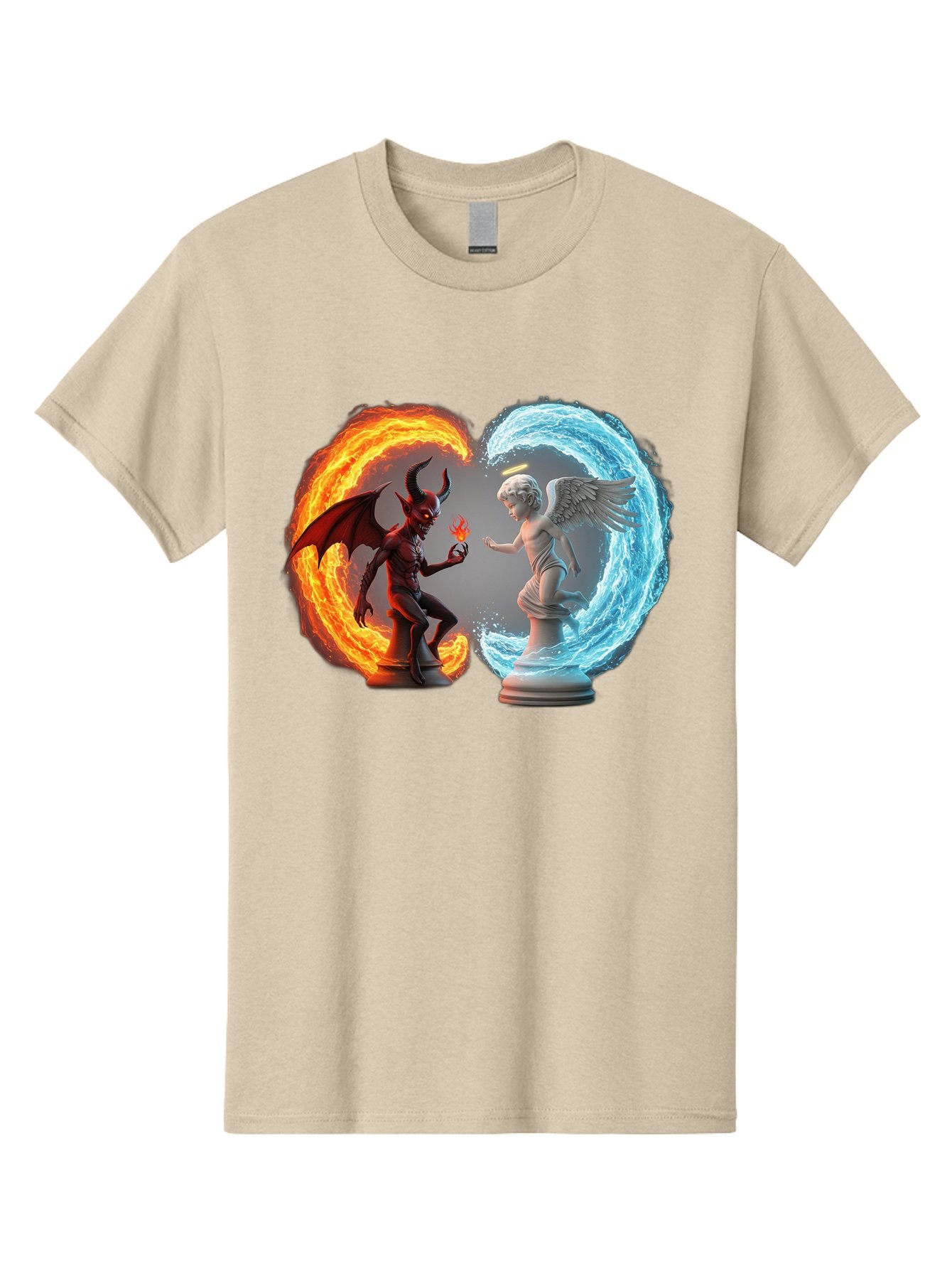 Angel-Vs-Devil Men'S Graphic Tee, 100% Cotton, Comfortable Casual Summer Wear, Machine Washable, Vintage Camera, Old Camera, Antique Camera, Black Camera, Classic Photography, Photography Equipment, Nostalgic Device, Film Camera, Camera Art Bah430 10