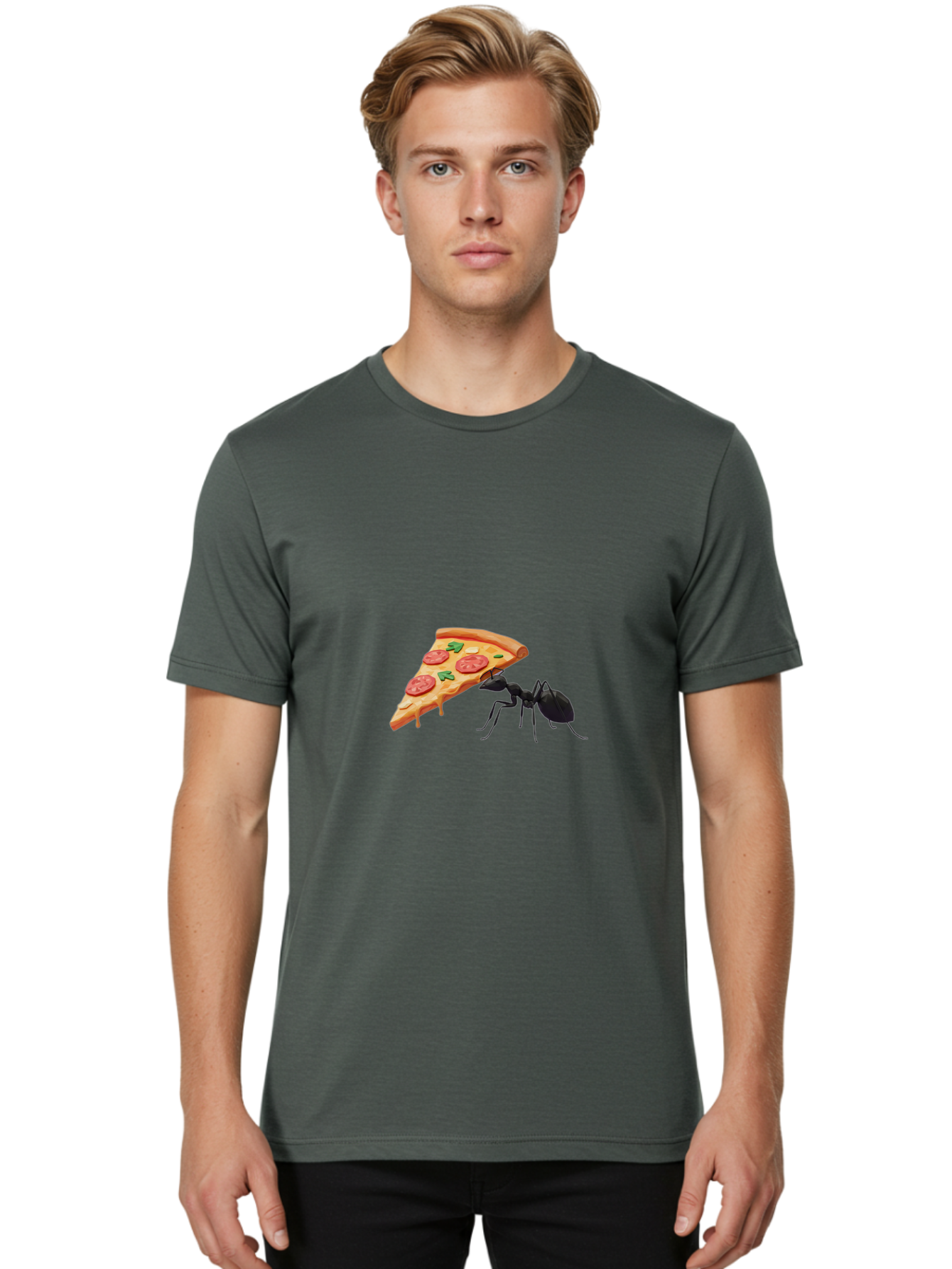 Ant-And-Pizza-Slice Men'S Graphic Tee, 100% Cotton, Comfortable Casual Summer Wear, Machine Washable, Vintage Camera, Old Camera, Antique Camera, Black Camera, Classic Photography, Photography Equipment, Nostalgic Device, Film Camera, Bah436 27