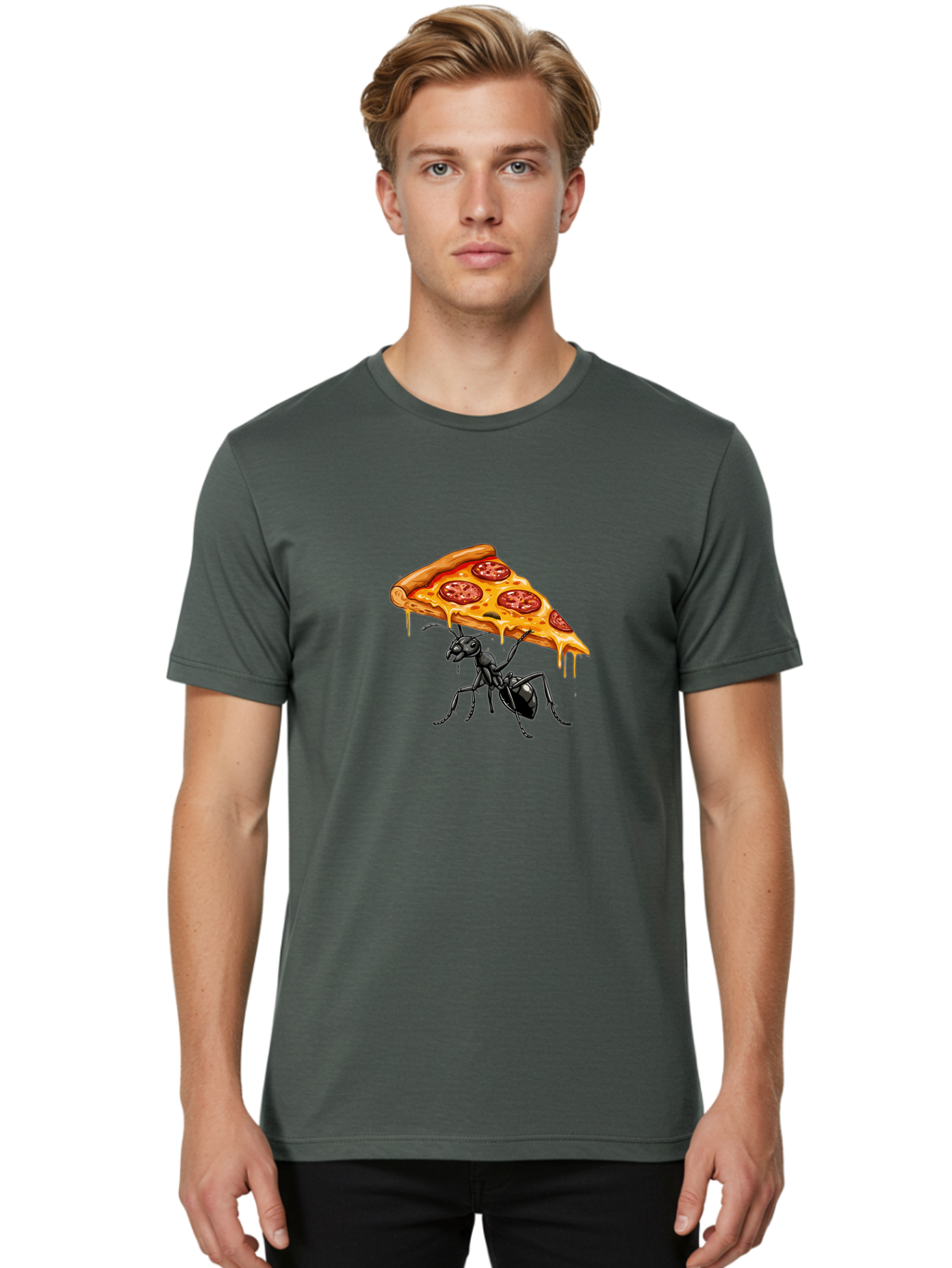 Ant-Carrying-Pizza-Slice-1 Men'S Graphic Tee, 100% Cotton, Comfortable Casual Summer Wear, Machine Washable, Vintage Camera, Old Camera, Antique Camera, Black Camera, Classic Photography, Photography Equipment, Nostalgic Device, Film Camera, Bah438 26