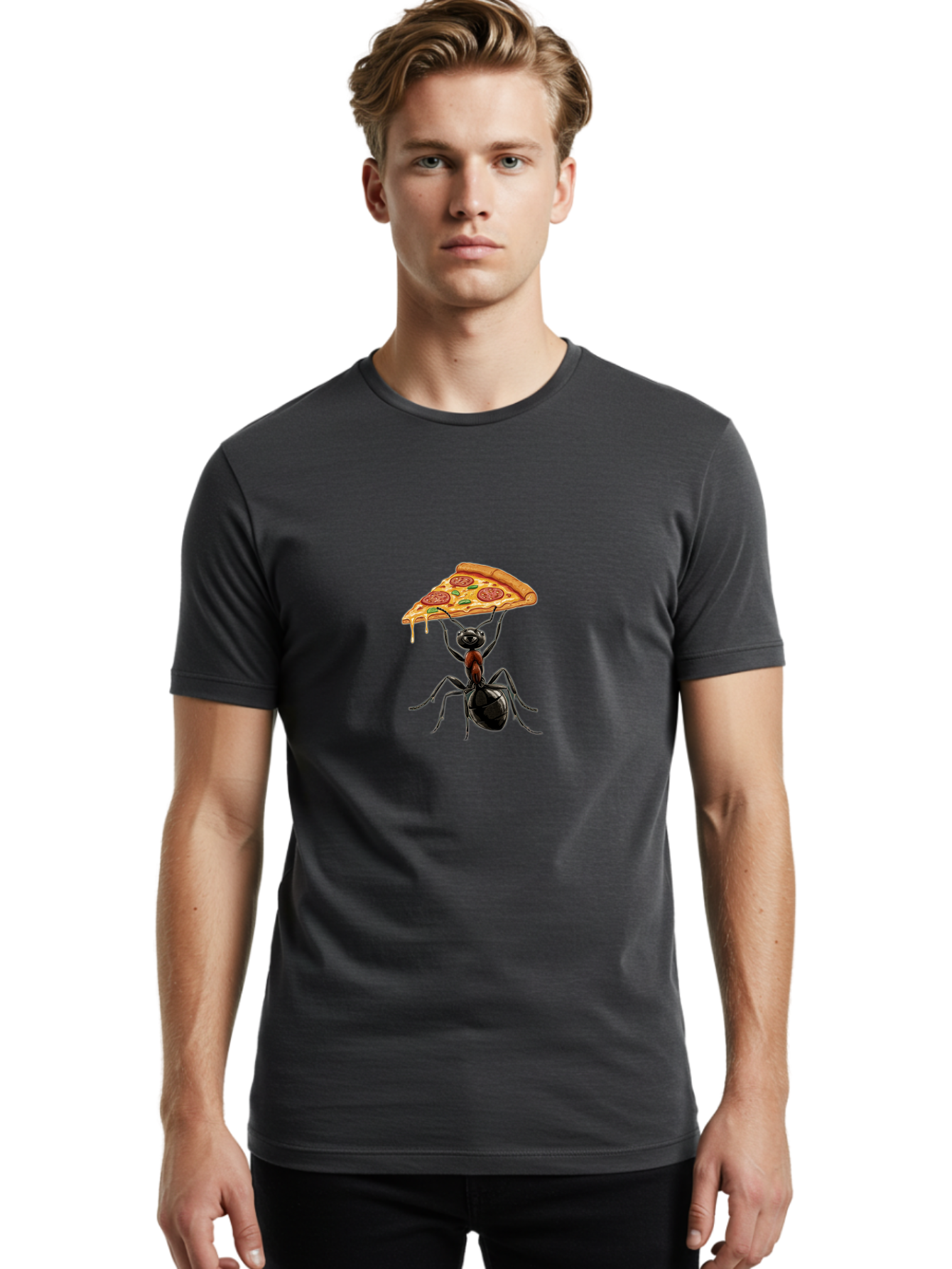 Ant-Carrying-Pizza-Slice-3 Men'S Graphic Tee, 100% Cotton, Comfortable Casual Summer Wear, Machine Washable, Vintage Camera, Old Camera, Antique Camera, Black Camera, Classic Photography, Photography Equipment, Nostalgic Device, Film Camera, Bah440 18