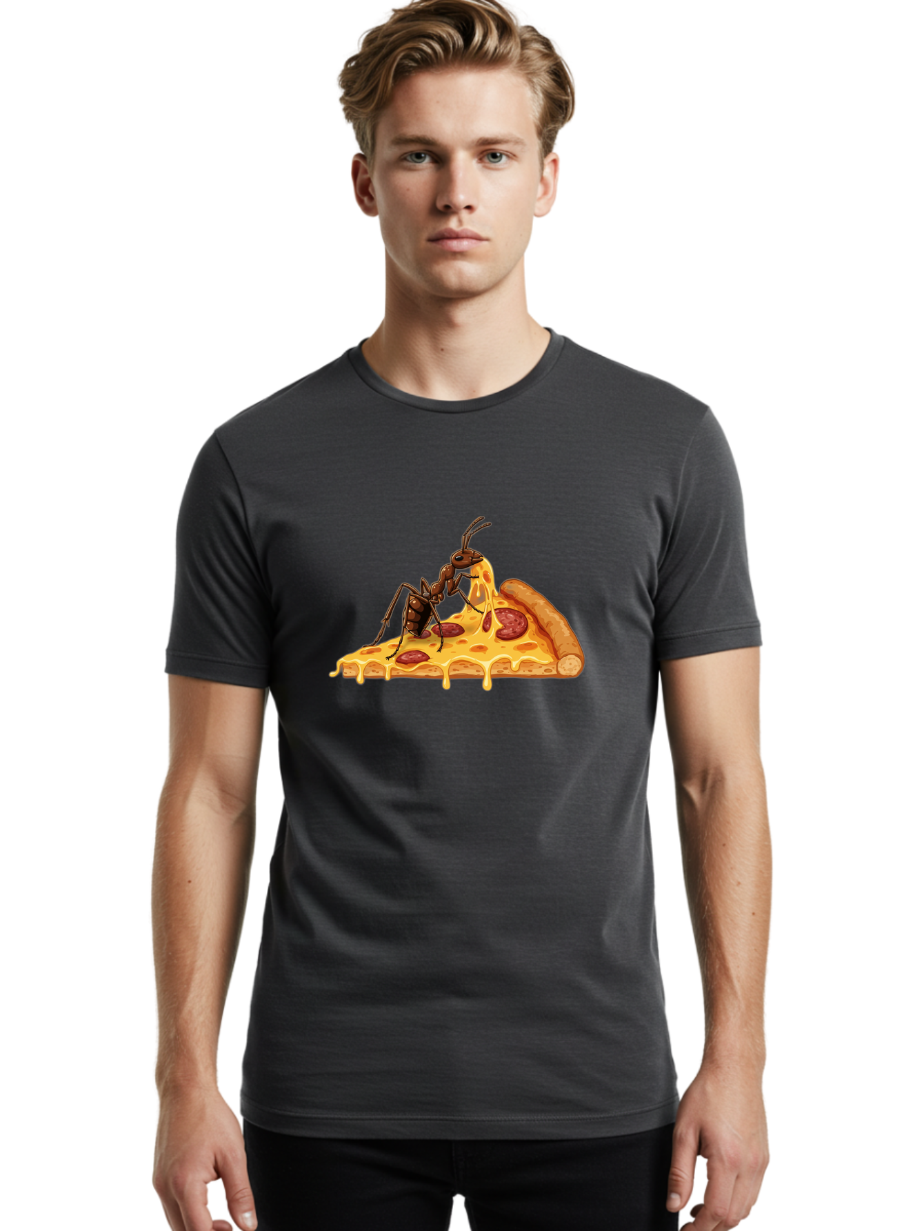 Ant-Eating-Pizza Men'S Graphic Tee, 100% Cotton, Comfortable Casual Summer Wear, Machine Washable, Vintage Camera, Old Camera, Antique Camera, Black Camera, Classic Photography, Photography Equipment, Nostalgic Device, Film Camera, Camera Art Bah444 22