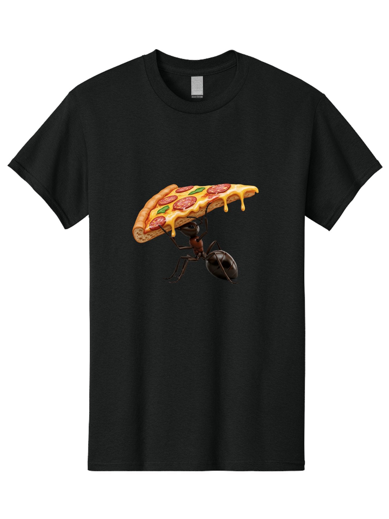 Ant-Holding-Pizza Men'S Graphic Tee, 100% Cotton, Comfortable Casual Summer Wear, Machine Washable, Vintage Camera, Old Camera, Antique Camera, Black Camera, Classic Photography, Photography Equipment, Nostalgic Device, Film Camera, Camera Art Bah446 5