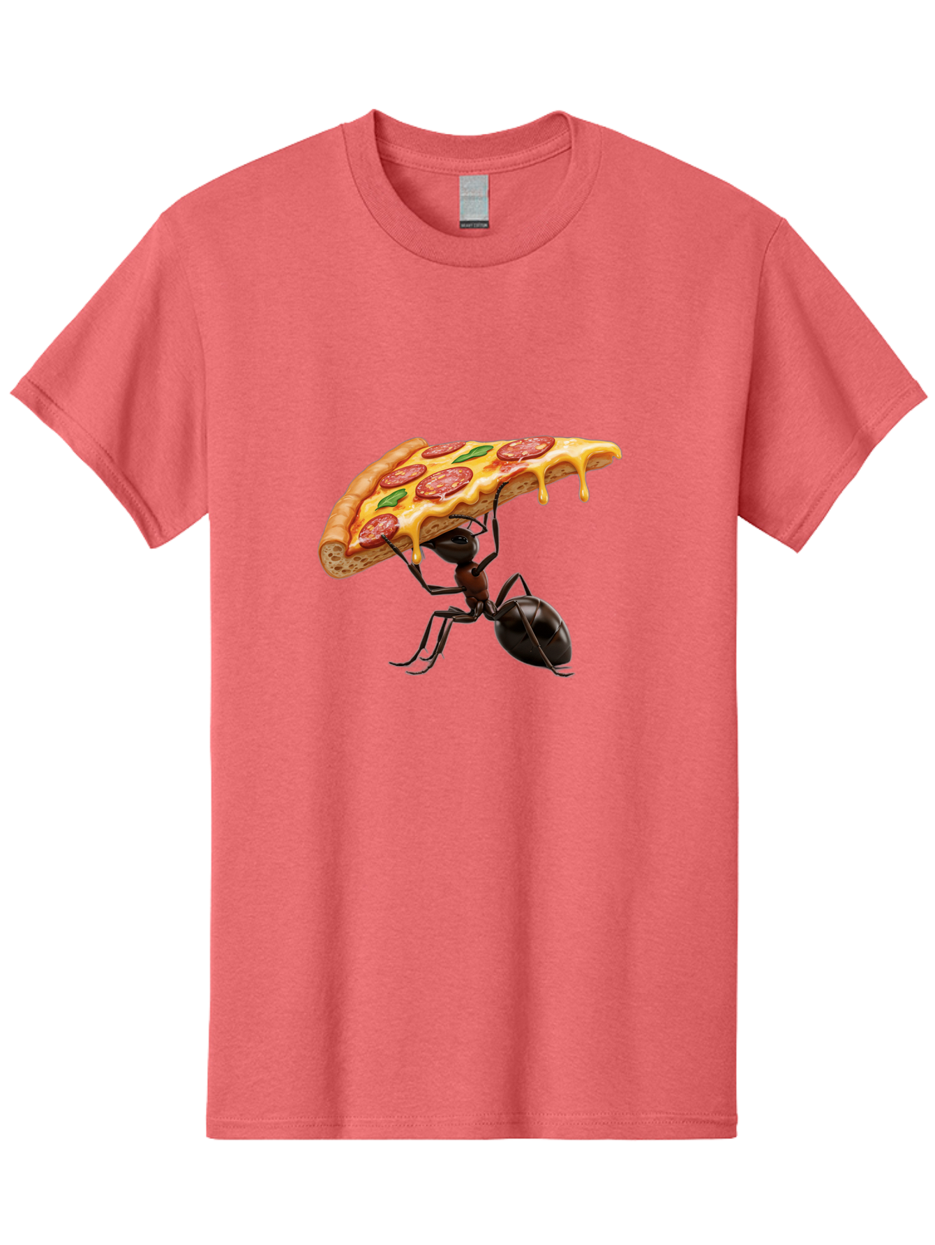 Ant-Holding-Pizza Men'S Graphic Tee, 100% Cotton, Comfortable Casual Summer Wear, Machine Washable, Vintage Camera, Old Camera, Antique Camera, Black Camera, Classic Photography, Photography Equipment, Nostalgic Device, Film Camera, Camera Art Bah446 3