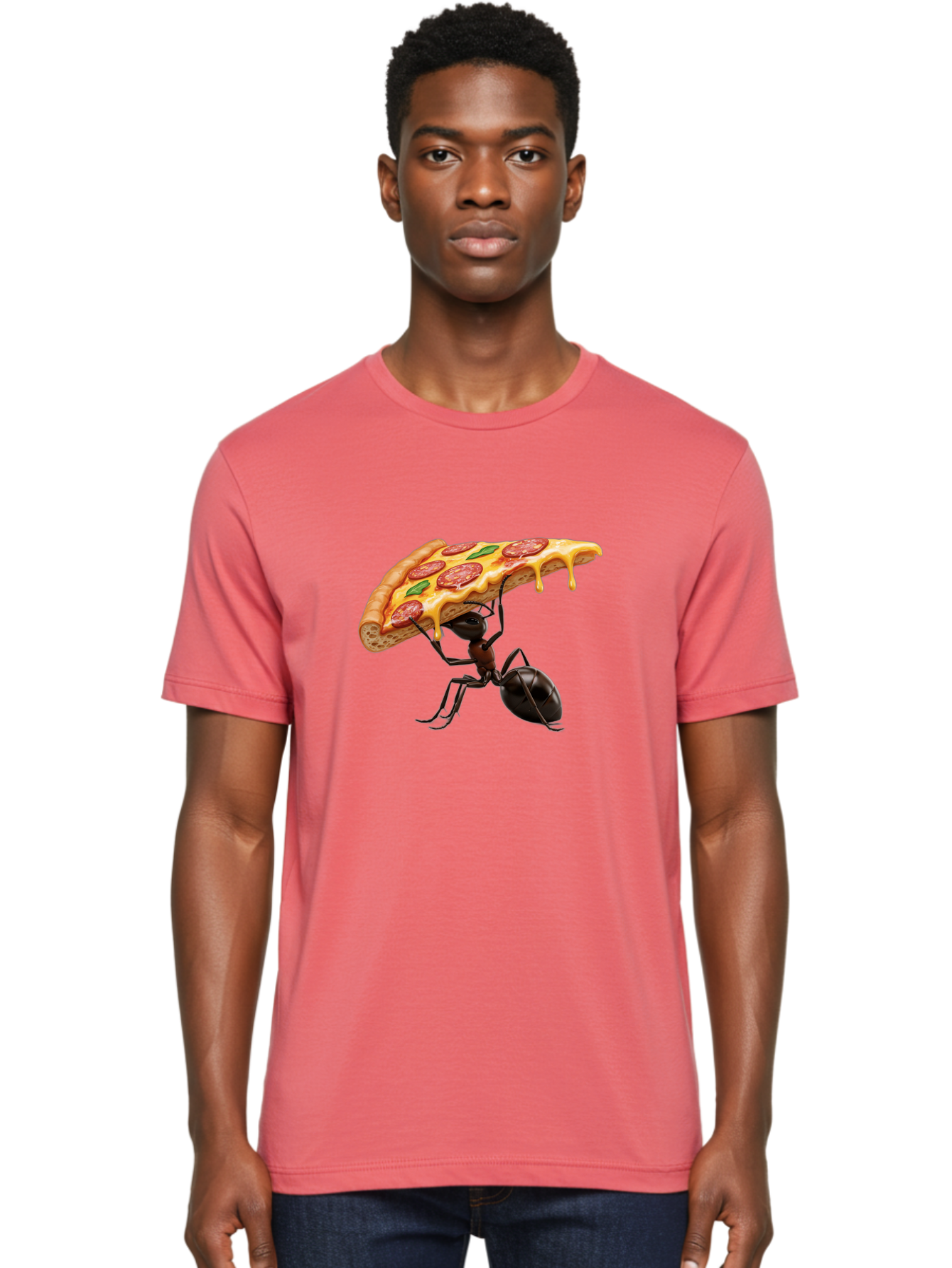 Ant-Holding-Pizza Men'S Graphic Tee, 100% Cotton, Comfortable Casual Summer Wear, Machine Washable, Vintage Camera, Old Camera, Antique Camera, Black Camera, Classic Photography, Photography Equipment, Nostalgic Device, Film Camera, Camera Art Bah446 18