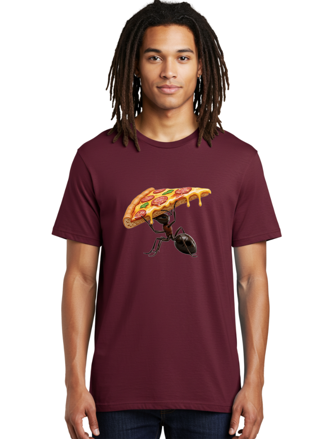 Ant-Holding-Pizza Men'S Graphic Tee, 100% Cotton, Comfortable Casual Summer Wear, Machine Washable, Vintage Camera, Old Camera, Antique Camera, Black Camera, Classic Photography, Photography Equipment, Nostalgic Device, Film Camera, Camera Art Bah446 16