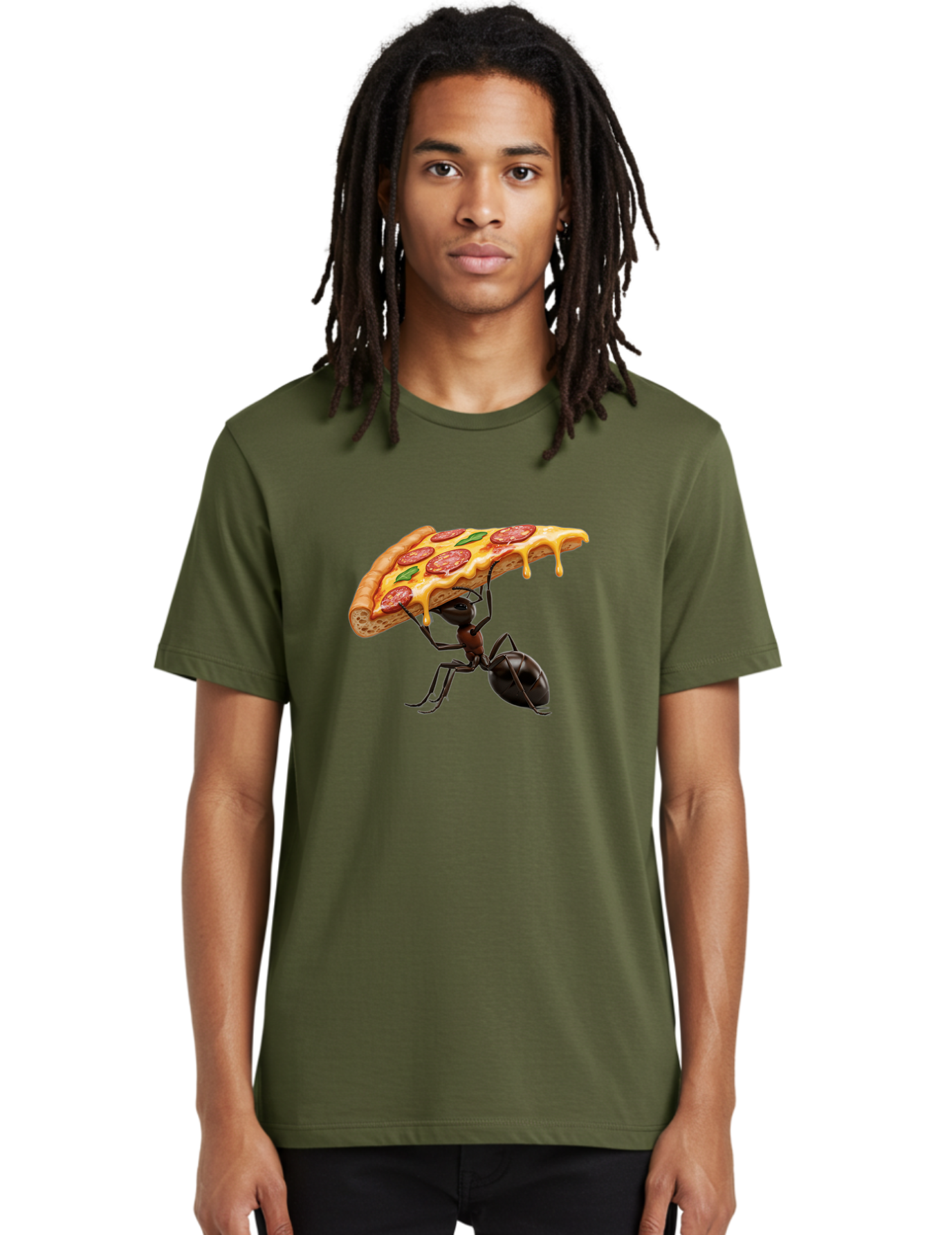 Ant-Holding-Pizza Men'S Graphic Tee, 100% Cotton, Comfortable Casual Summer Wear, Machine Washable, Vintage Camera, Old Camera, Antique Camera, Black Camera, Classic Photography, Photography Equipment, Nostalgic Device, Film Camera, Camera Art Bah446 30