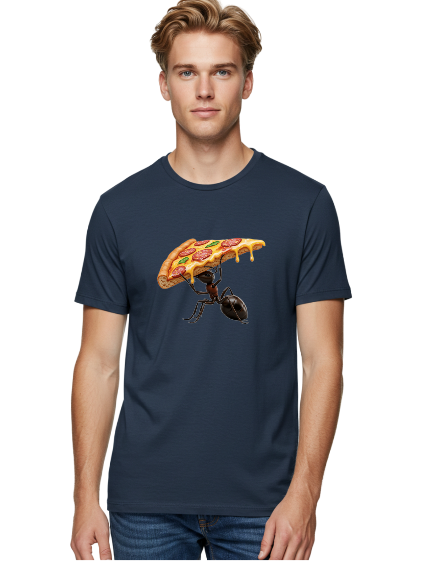 Ant-Holding-Pizza Men'S Graphic Tee, 100% Cotton, Comfortable Casual Summer Wear, Machine Washable, Vintage Camera, Old Camera, Antique Camera, Black Camera, Classic Photography, Photography Equipment, Nostalgic Device, Film Camera, Camera Art Bah446 17