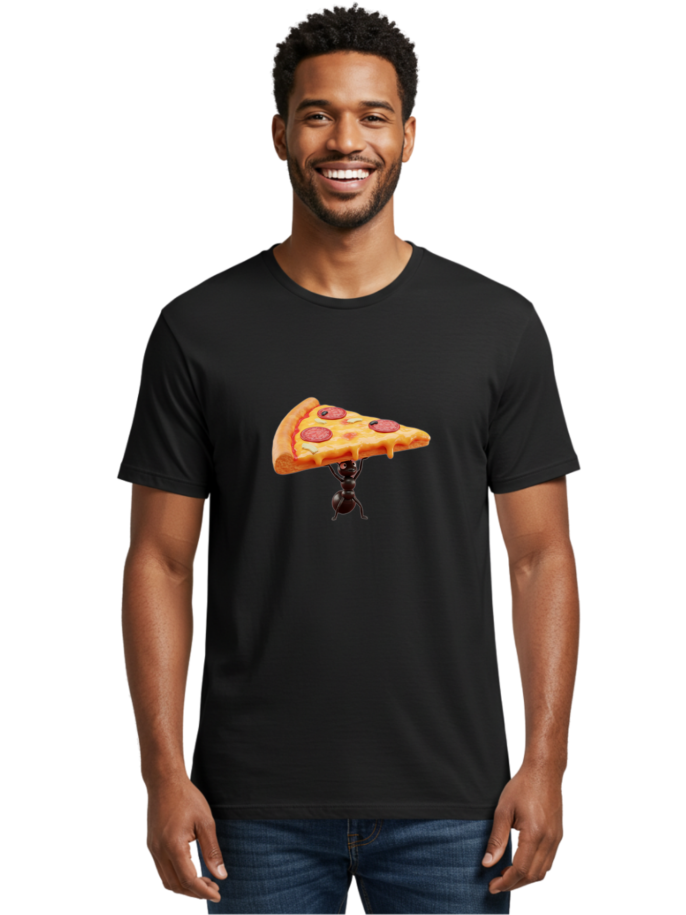 Ant-Lifting-Pizza-Slice Men'S Graphic Tee, 100% Cotton, Comfortable Casual Summer Wear, Machine Washable, Vintage Camera, Old Camera, Antique Camera, Black Camera, Classic Photography, Photography Equipment, Nostalgic Device, Film Camera, Bah447 19