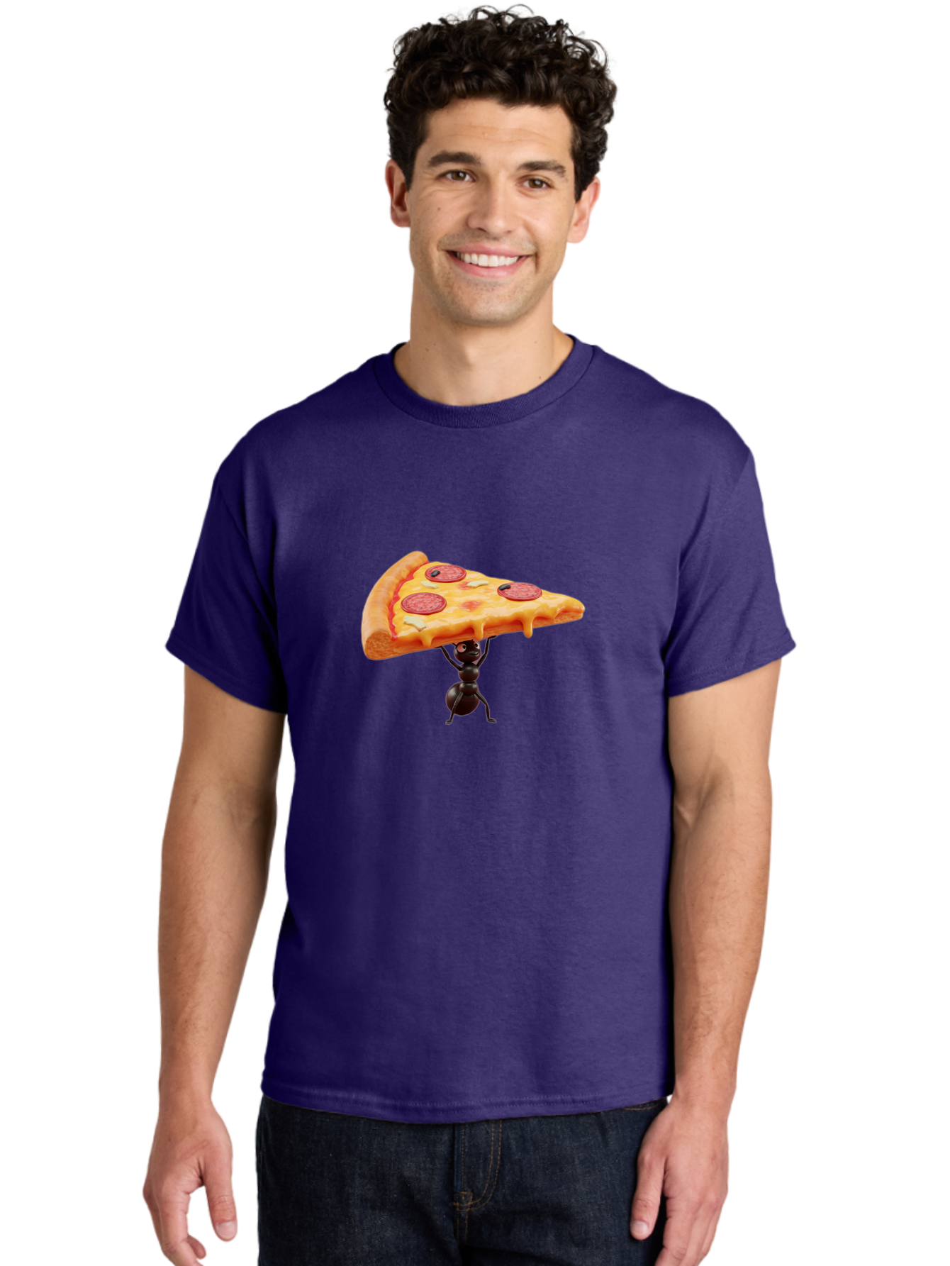 Ant-Lifting-Pizza-Slice Men'S Graphic Tee, 100% Cotton, Comfortable Casual Summer Wear, Machine Washable, Vintage Camera, Old Camera, Antique Camera, Black Camera, Classic Photography, Photography Equipment, Nostalgic Device, Film Camera, Bah447 25