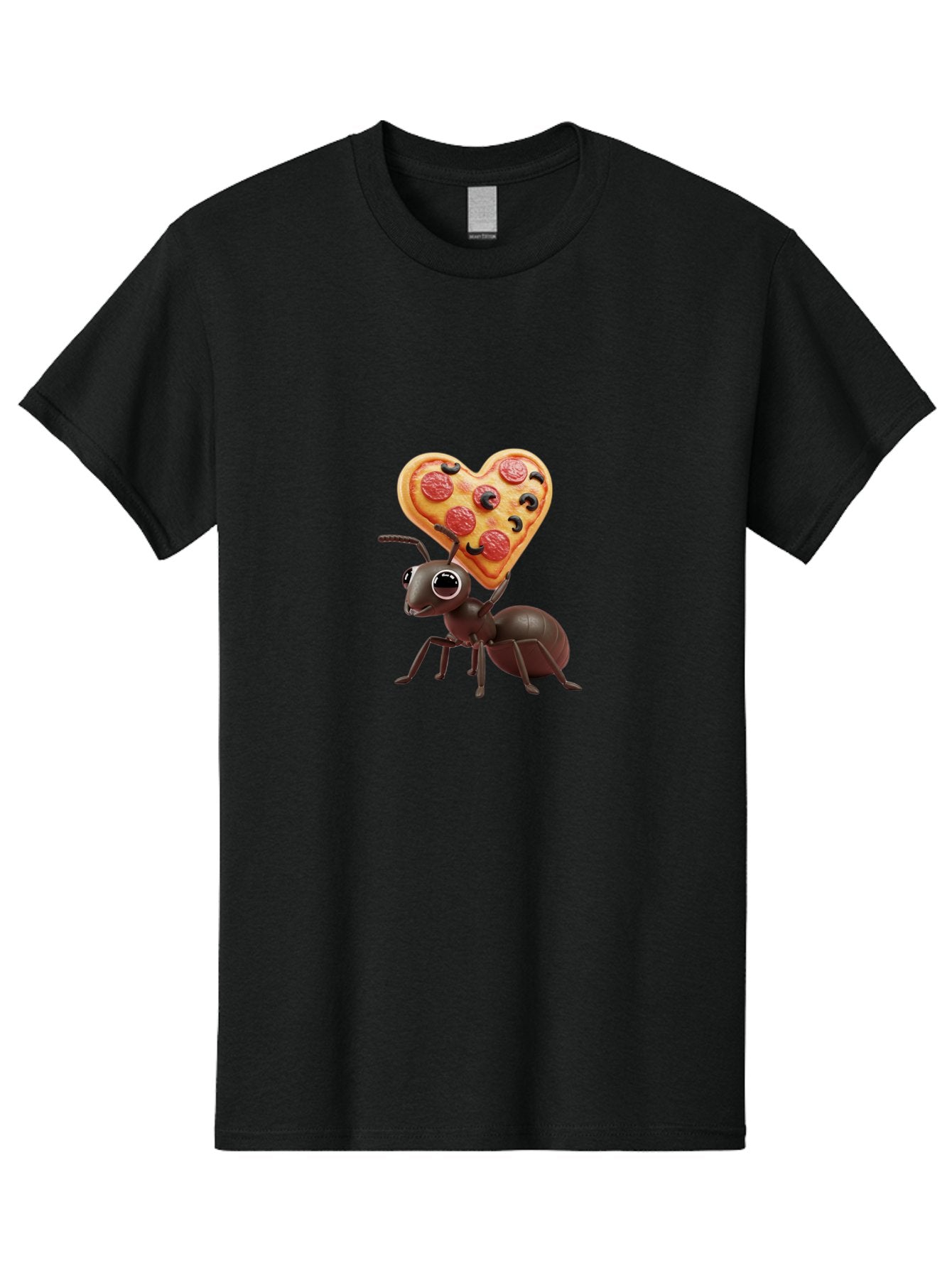 Ant-With-Heart-Shaped-Pizza Men'S Graphic Tee, 100% Cotton, Comfortable Casual Summer Wear, Machine Washable, Vintage Camera, Old Camera, Antique Camera, Black Camera, Classic Photography, Photography Equipment, Nostalgic Device, Film Camera, Bah449 5