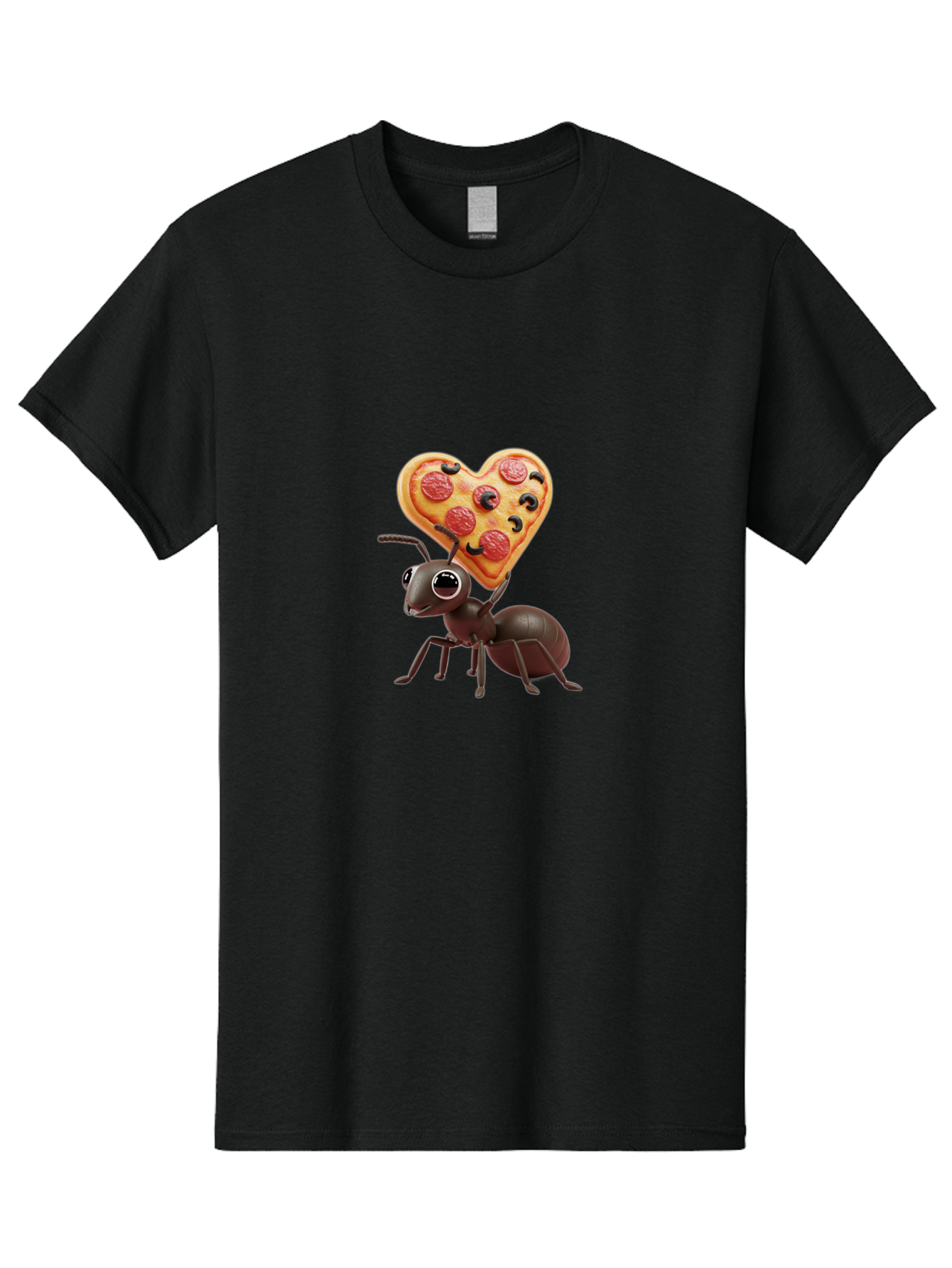 Ant-With-Heart-Shaped-Pizza Men'S Graphic Tee, 100% Cotton, Comfortable Casual Summer Wear, Machine Washable, Vintage Camera, Old Camera, Antique Camera, Black Camera, Classic Photography, Photography Equipment, Nostalgic Device, Film Camera, Bah449 8