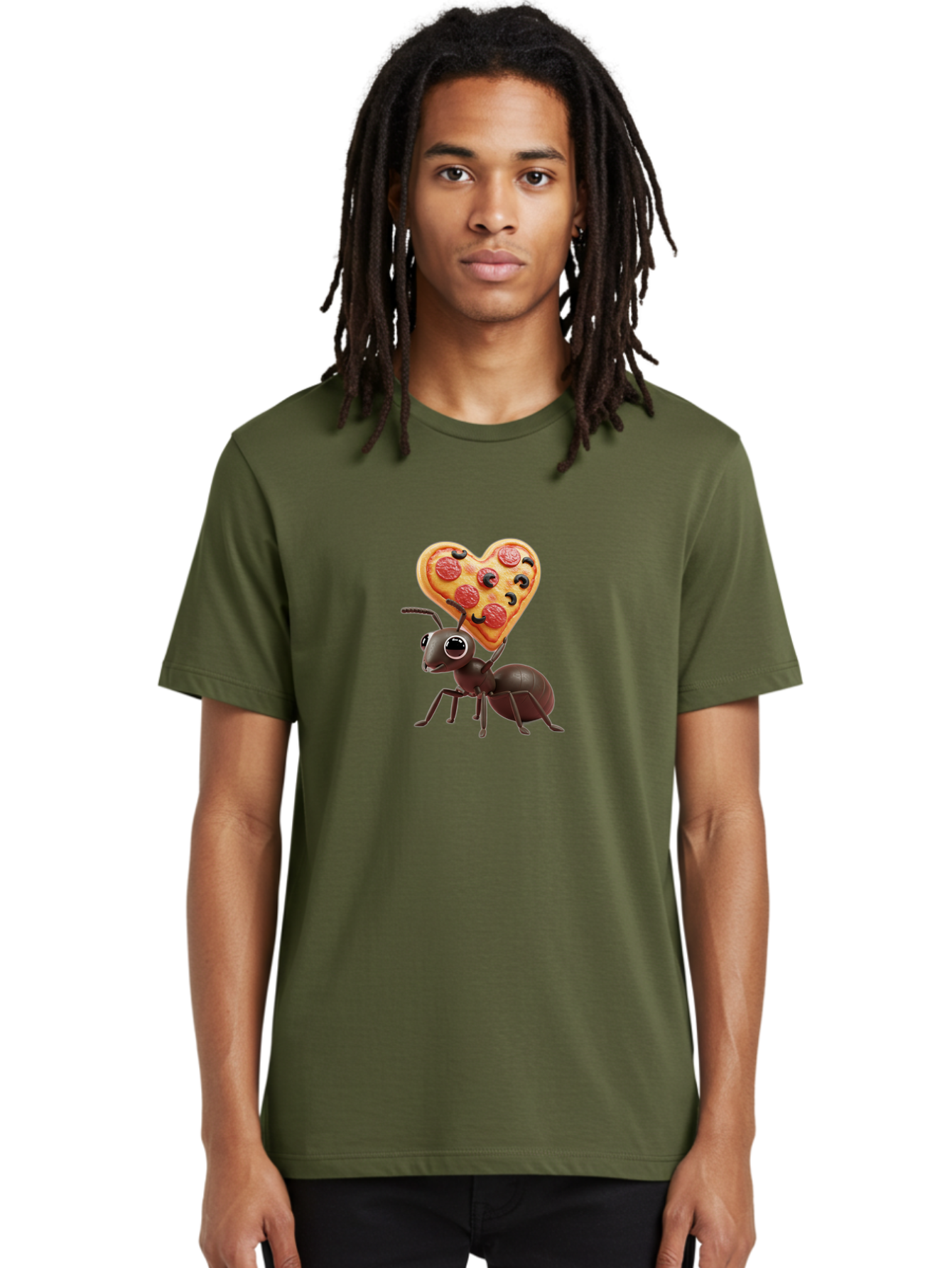 Ant-With-Heart-Shaped-Pizza Men'S Graphic Tee, 100% Cotton, Comfortable Casual Summer Wear, Machine Washable, Vintage Camera, Old Camera, Antique Camera, Black Camera, Classic Photography, Photography Equipment, Nostalgic Device, Film Camera, Bah449 17