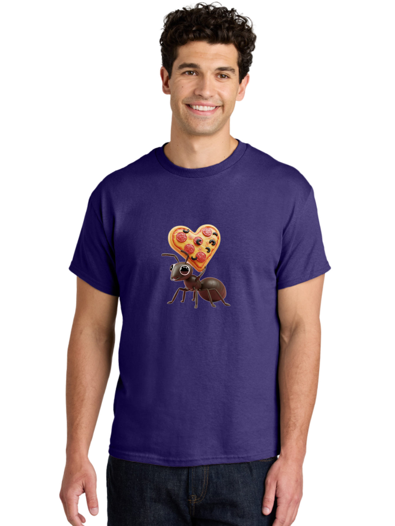 Ant-With-Heart-Shaped-Pizza Men'S Graphic Tee, 100% Cotton, Comfortable Casual Summer Wear, Machine Washable, Vintage Camera, Old Camera, Antique Camera, Black Camera, Classic Photography, Photography Equipment, Nostalgic Device, Film Camera, Bah449 22