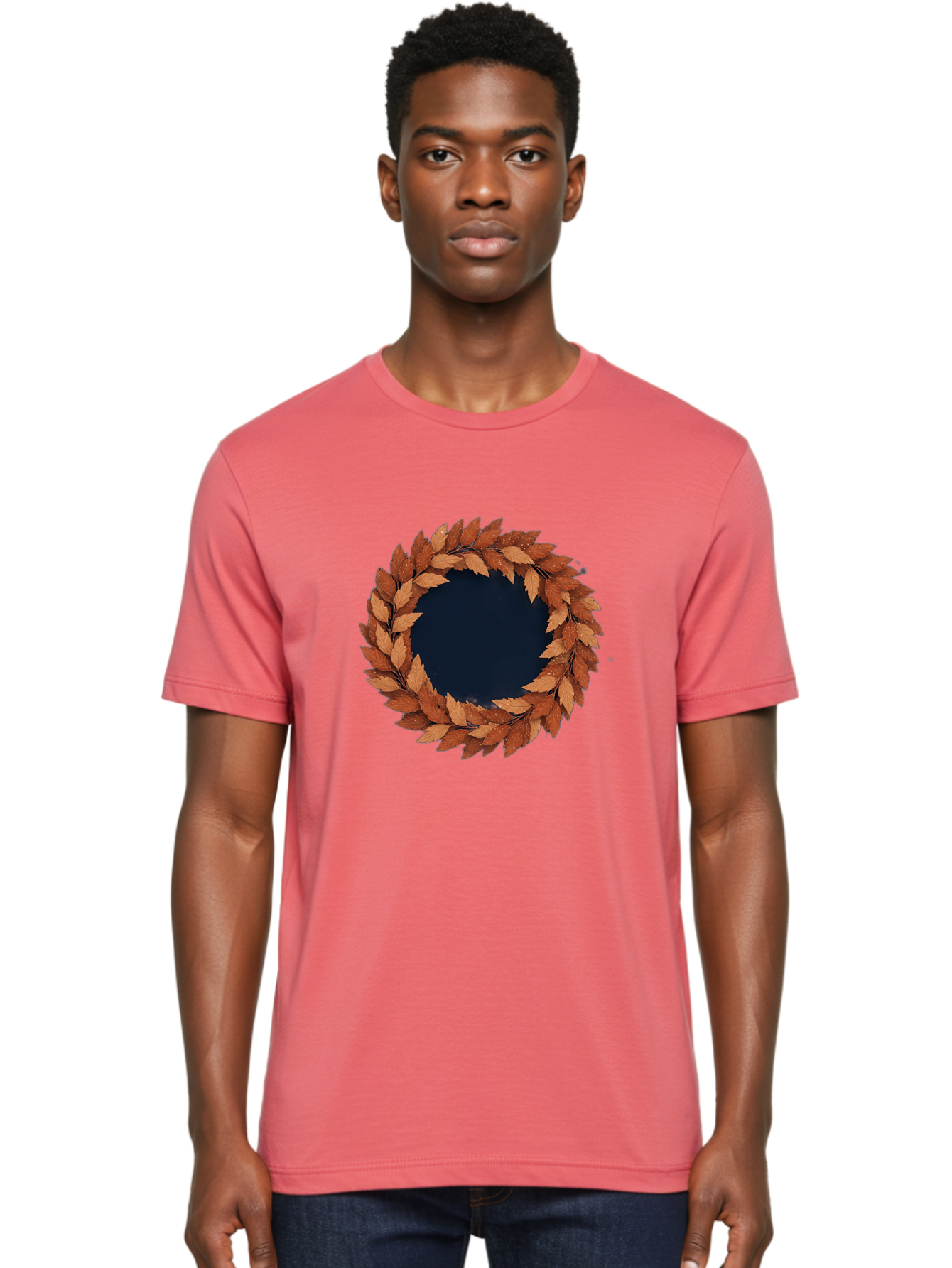 Autumn-Leaves-Wreath Men'S Graphic Tee, 100% Cotton, Comfortable Casual Summer Wear, Machine Washable, Vintage Camera, Old Camera, Antique Camera, Black Camera, Classic Photography, Photography Equipment, Nostalgic Device, Film Camera, Bah505 29