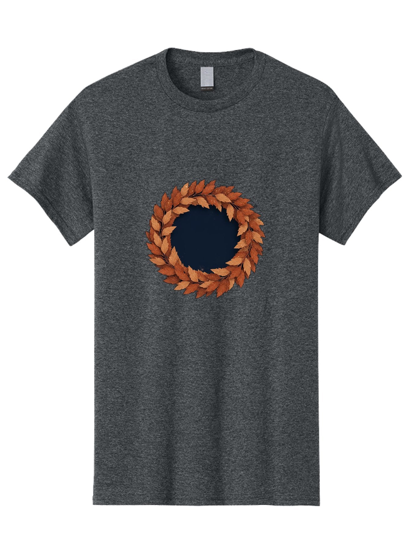 Autumn-Leaves-Wreath Men'S Graphic Tee, 100% Cotton, Comfortable Casual Summer Wear, Machine Washable, Vintage Camera, Old Camera, Antique Camera, Black Camera, Classic Photography, Photography Equipment, Nostalgic Device, Film Camera, Bah505