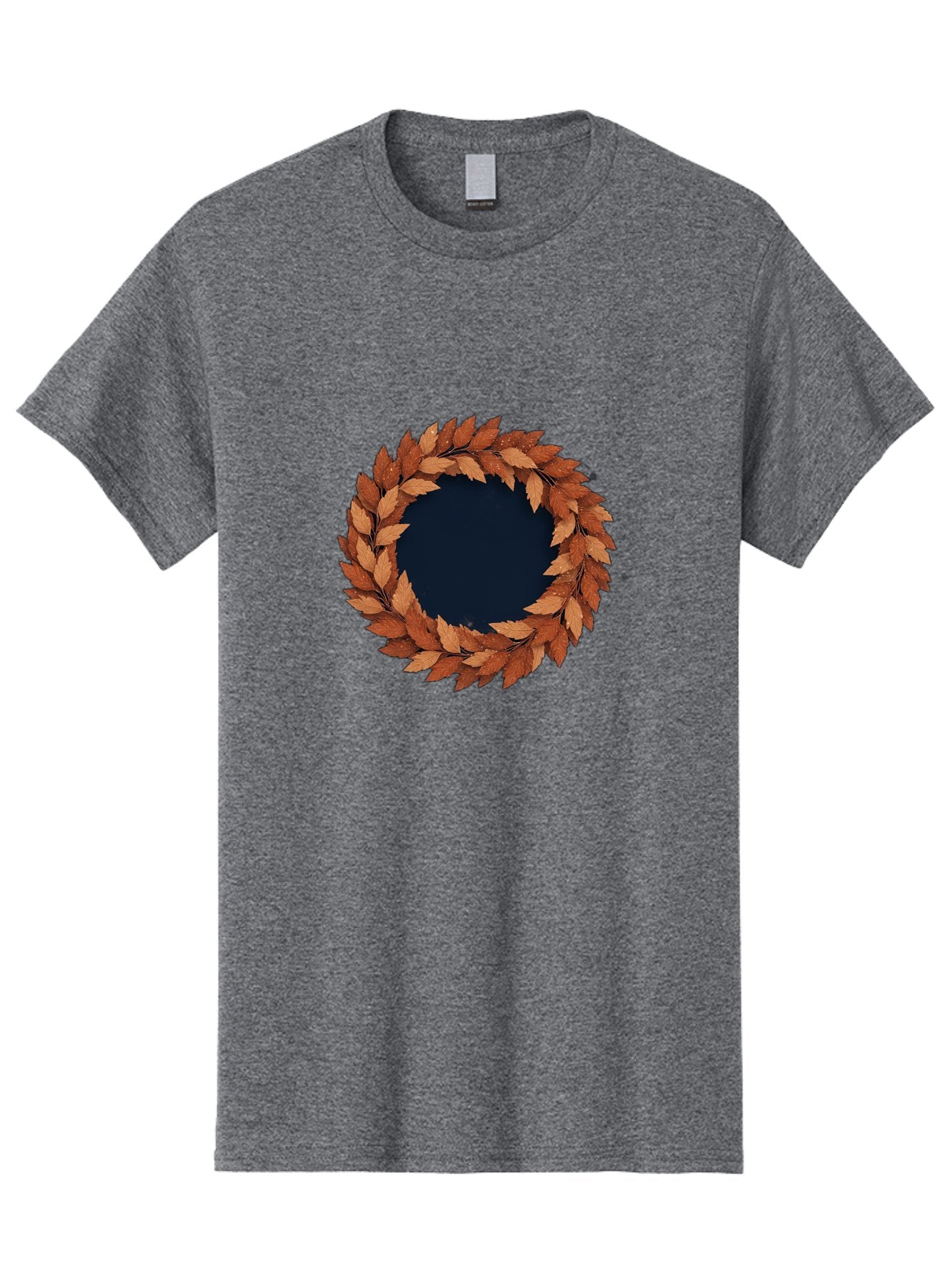 Autumn-Leaves-Wreath Men'S Graphic Tee, 100% Cotton, Comfortable Casual Summer Wear, Machine Washable, Vintage Camera, Old Camera, Antique Camera, Black Camera, Classic Photography, Photography Equipment, Nostalgic Device, Film Camera, Bah505 8