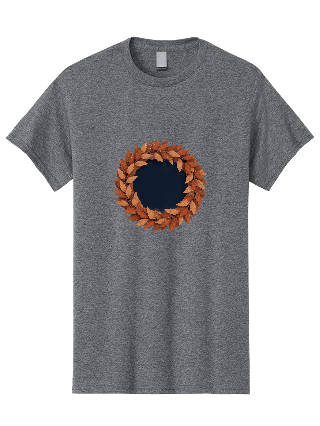 Autumn-Leaves-Wreath Men'S Graphic Tee, 100% Cotton, Comfortable Casual Summer Wear, Machine Washable, Vintage Camera, Old Camera, Antique Camera, Black Camera, Classic Photography, Photography Equipment, Nostalgic Device, Film Camera, Bah505 6