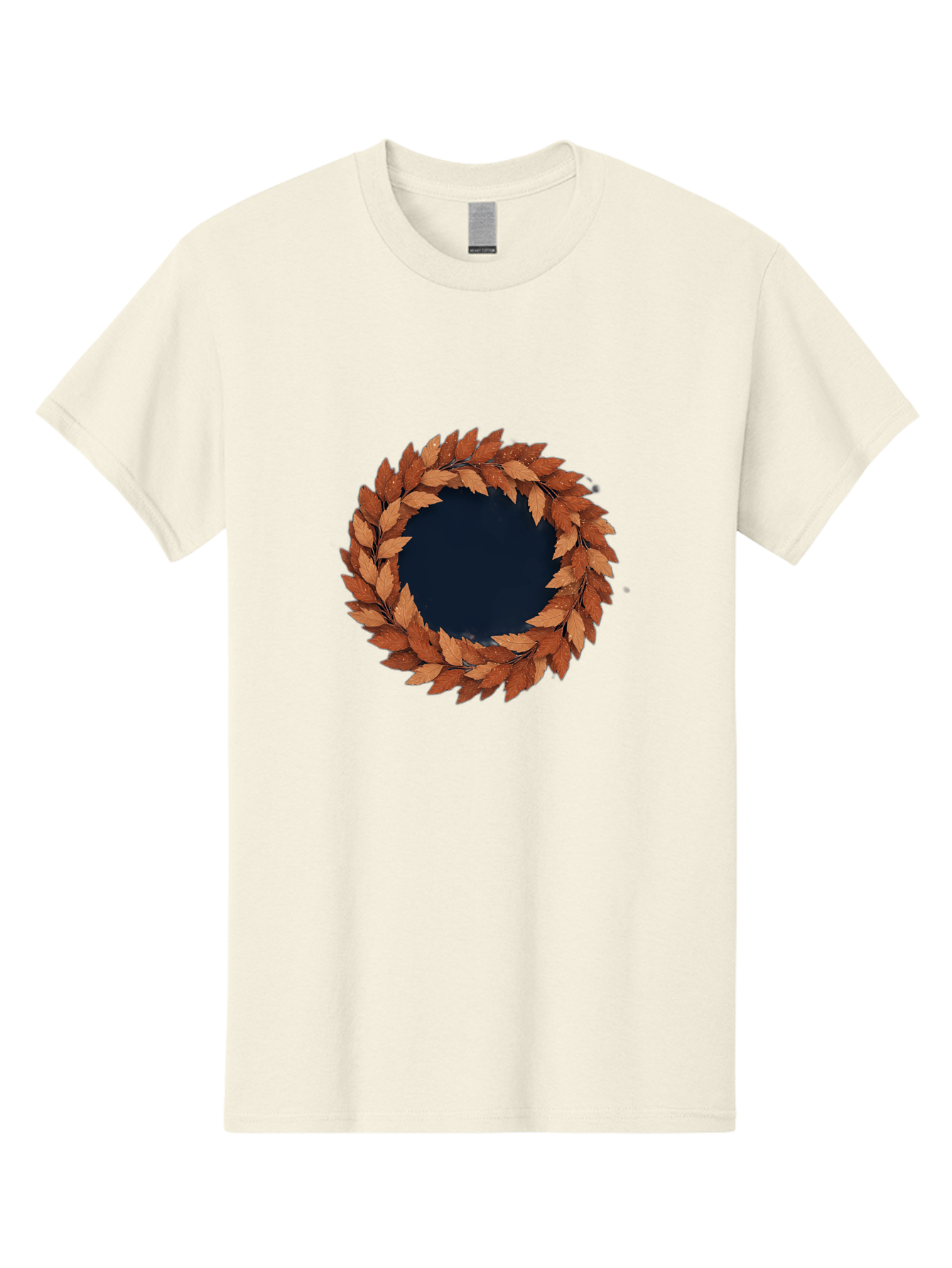 Autumn-Leaves-Wreath Men'S Graphic Tee, 100% Cotton, Comfortable Casual Summer Wear, Machine Washable, Vintage Camera, Old Camera, Antique Camera, Black Camera, Classic Photography, Photography Equipment, Nostalgic Device, Film Camera, Bah505 5