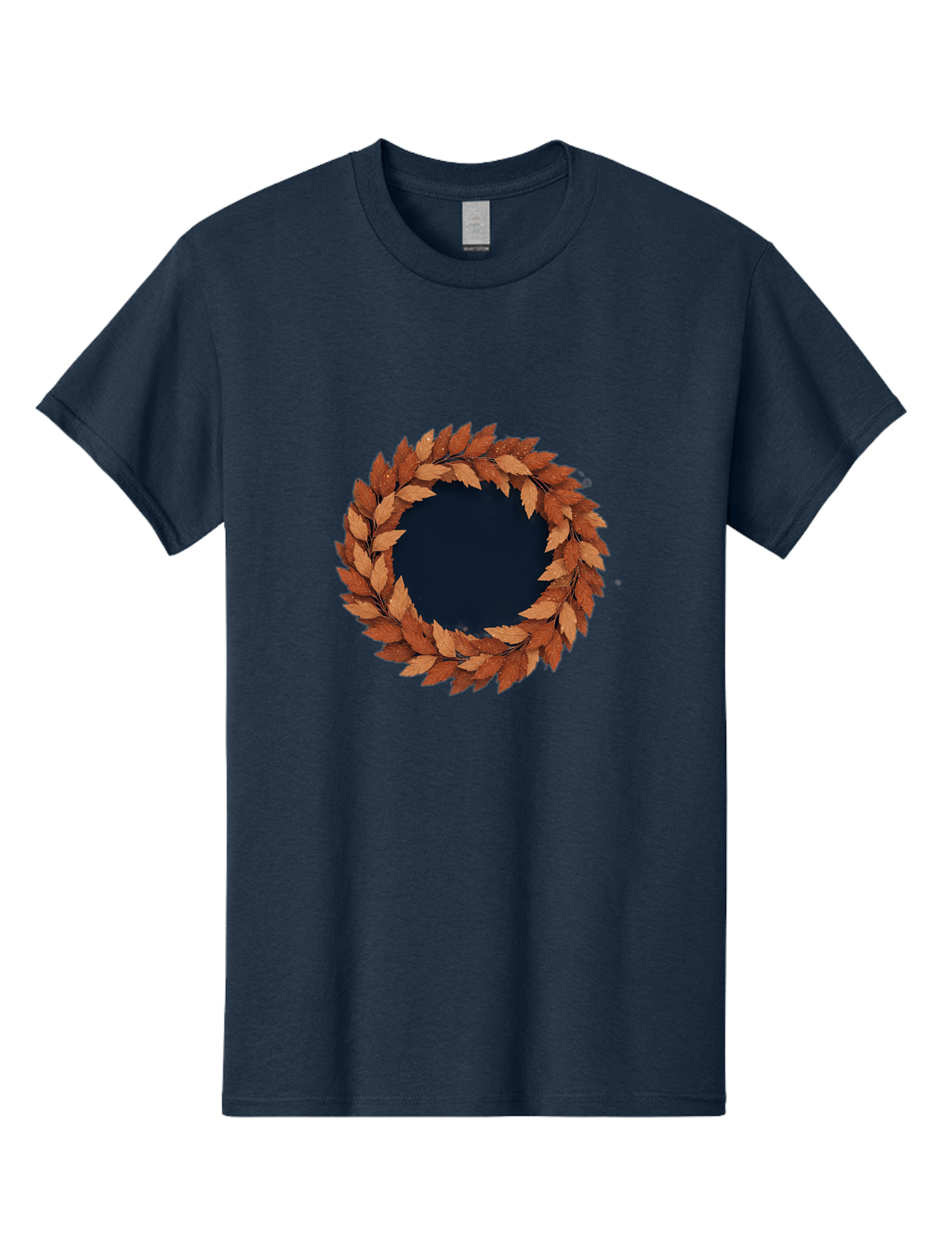 Autumn-Leaves-Wreath Men'S Graphic Tee, 100% Cotton, Comfortable Casual Summer Wear, Machine Washable, Vintage Camera, Old Camera, Antique Camera, Black Camera, Classic Photography, Photography Equipment, Nostalgic Device, Film Camera, Bah505 4