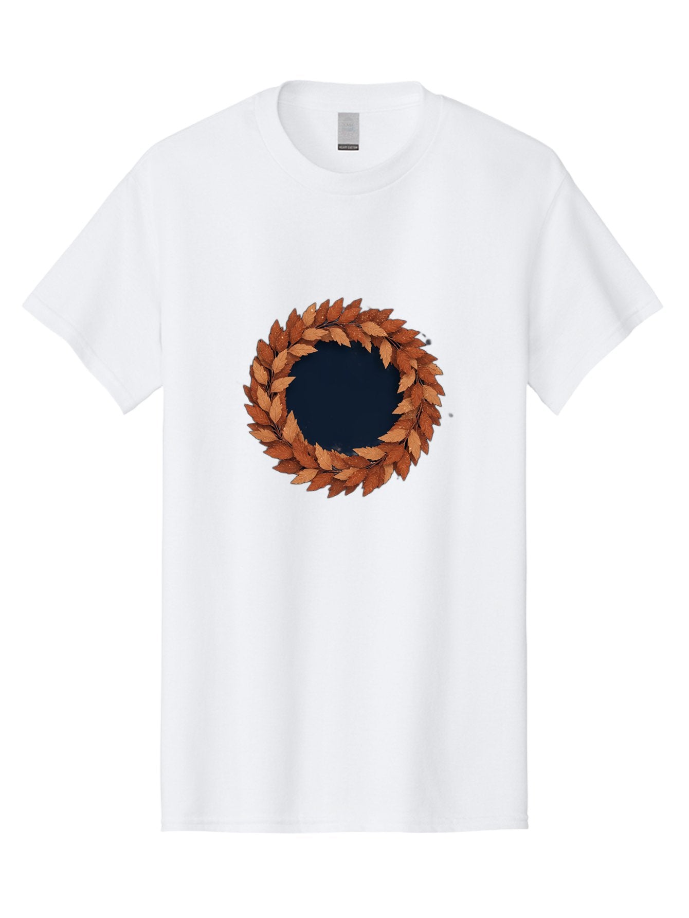 Autumn-Leaves-Wreath Men'S Graphic Tee, 100% Cotton, Comfortable Casual Summer Wear, Machine Washable, Vintage Camera, Old Camera, Antique Camera, Black Camera, Classic Photography, Photography Equipment, Nostalgic Device, Film Camera, Bah505 7