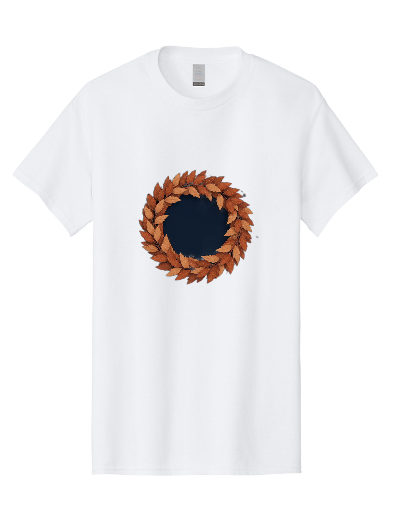 Autumn-Leaves-Wreath Men'S Graphic Tee, 100% Cotton, Comfortable Casual Summer Wear, Machine Washable, Vintage Camera, Old Camera, Antique Camera, Black Camera, Classic Photography, Photography Equipment, Nostalgic Device, Film Camera, Bah505 13